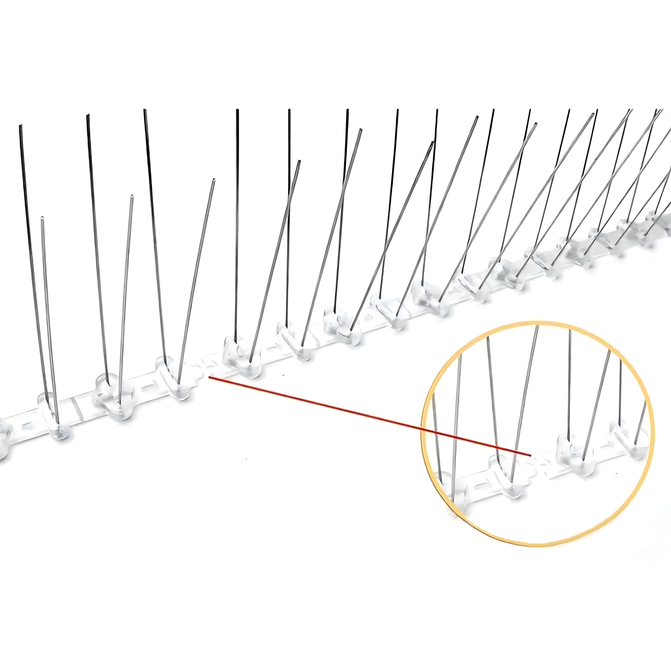 100 x METALOWE STALOWE NIERDZEWNE KOLCE NA PTAKI GOŁĘBIE WRÓBLE NA PARAPET GZYMS 50CM - obrazek 3