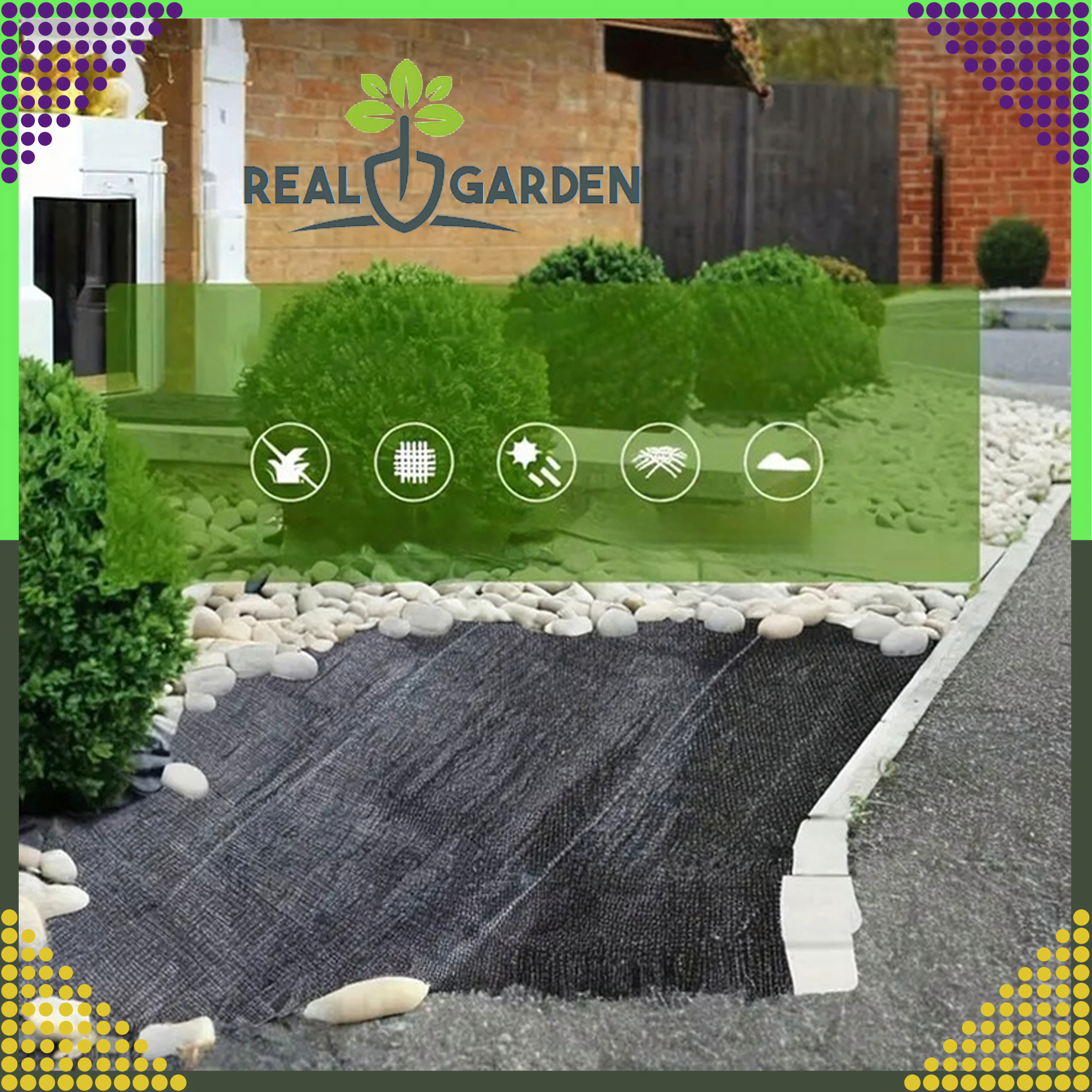 Agrowłóknina 90g 5x5m Czarna UV Agrotkanina Mata Antychwastowa Ochronna - obrazek 9