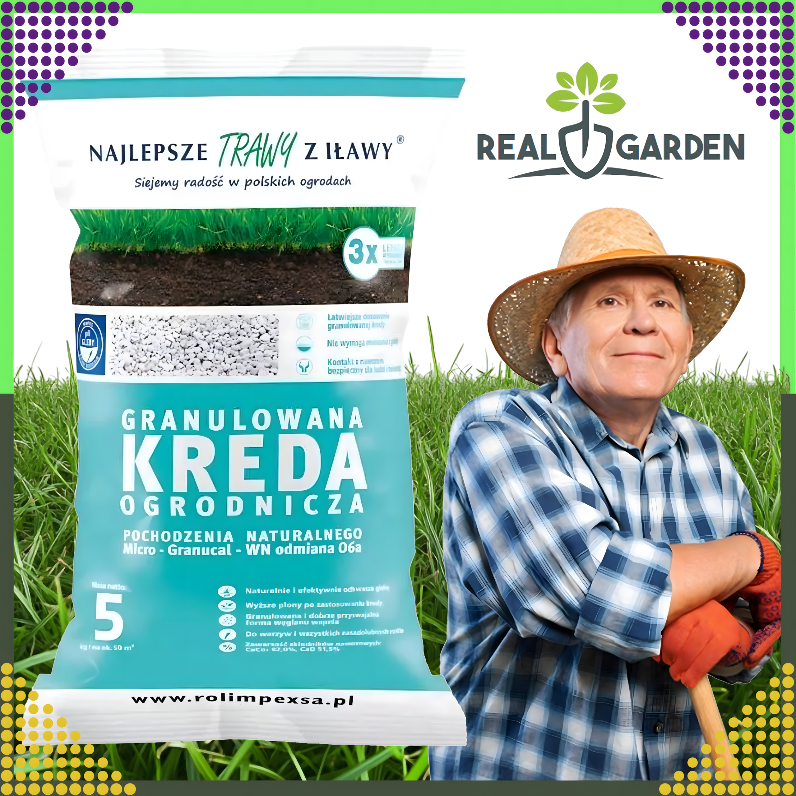 Premium Granulowana Kreda Ogrodniczna do Odkwaszania Gleby 10kg do Roślin - obrazek 11