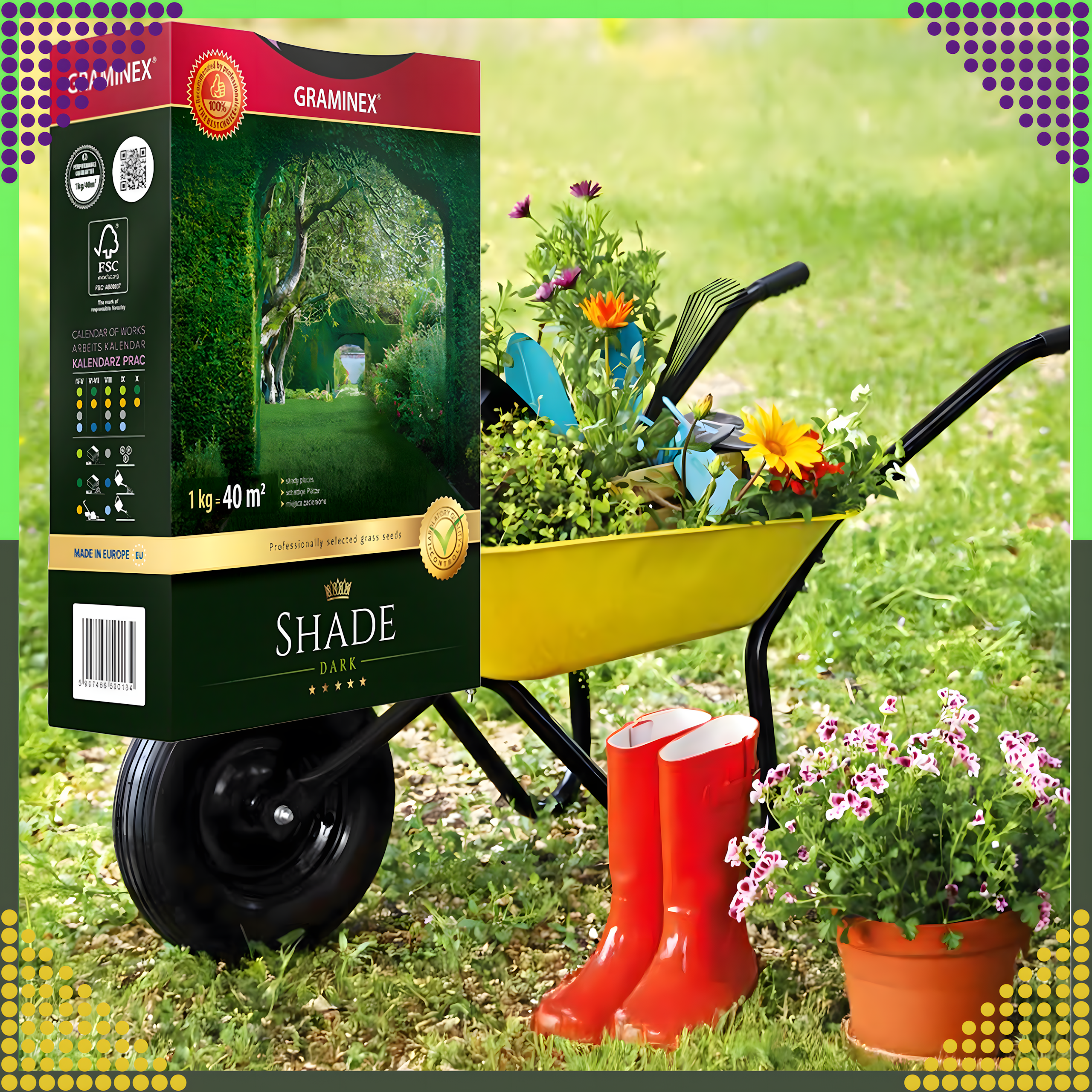 Premium Trawa Nasiona Mieszanka SHADE 1kg 40m Zaciemnione Miejsca do Cienia - obrazek 6