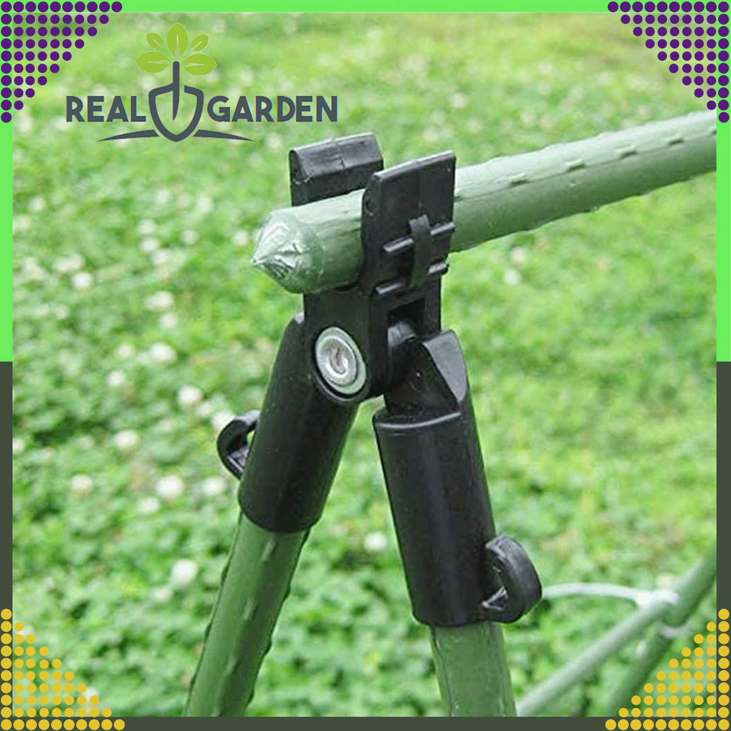 Łącznik Szczytowy Trójnik Zawiasowy do Tyczek Ogrodowych 9mm 10szt