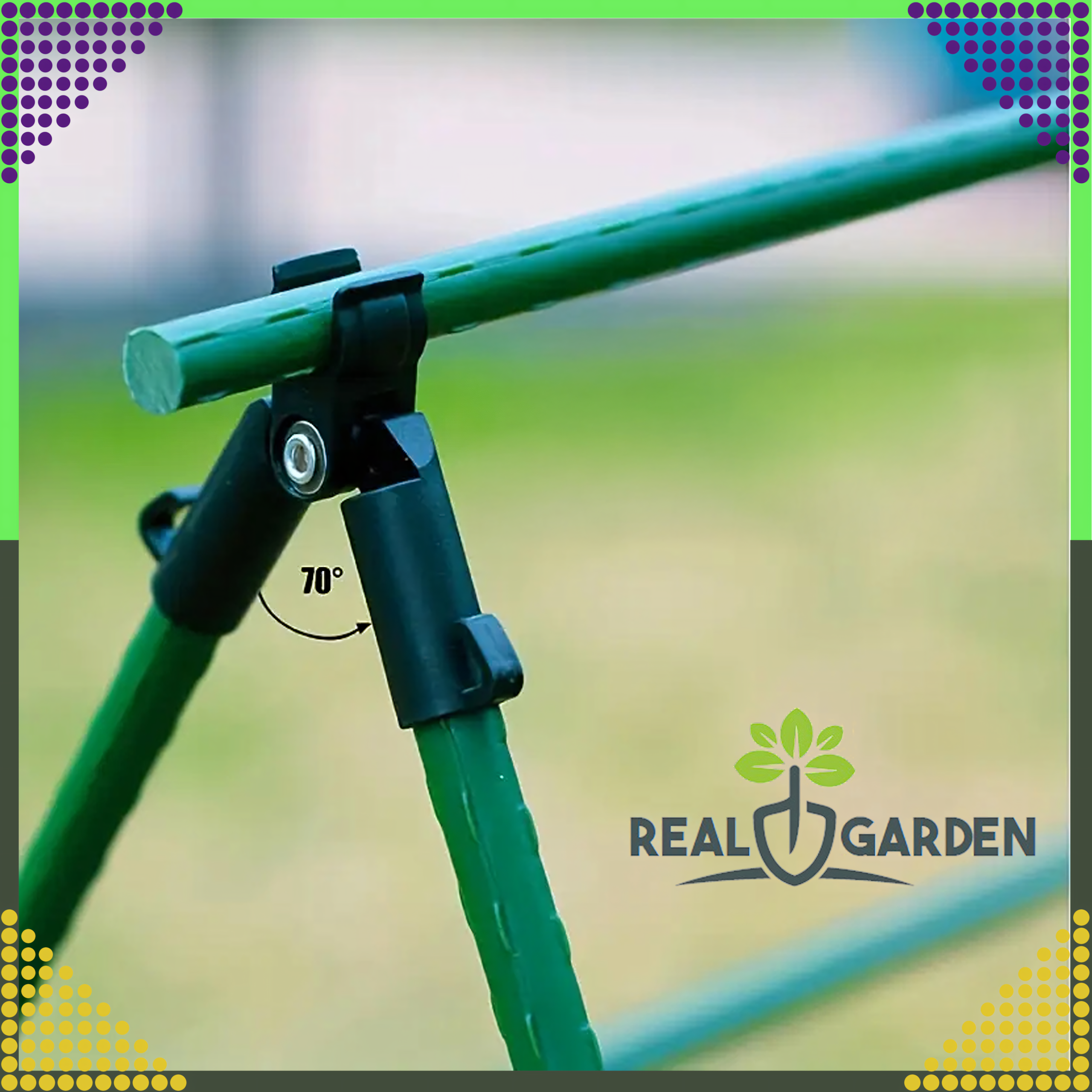 Łącznik Szczytowy Trójnik Zawiasowy do Tyczek Ogrodowych 9mm 10szt - obrazek 7