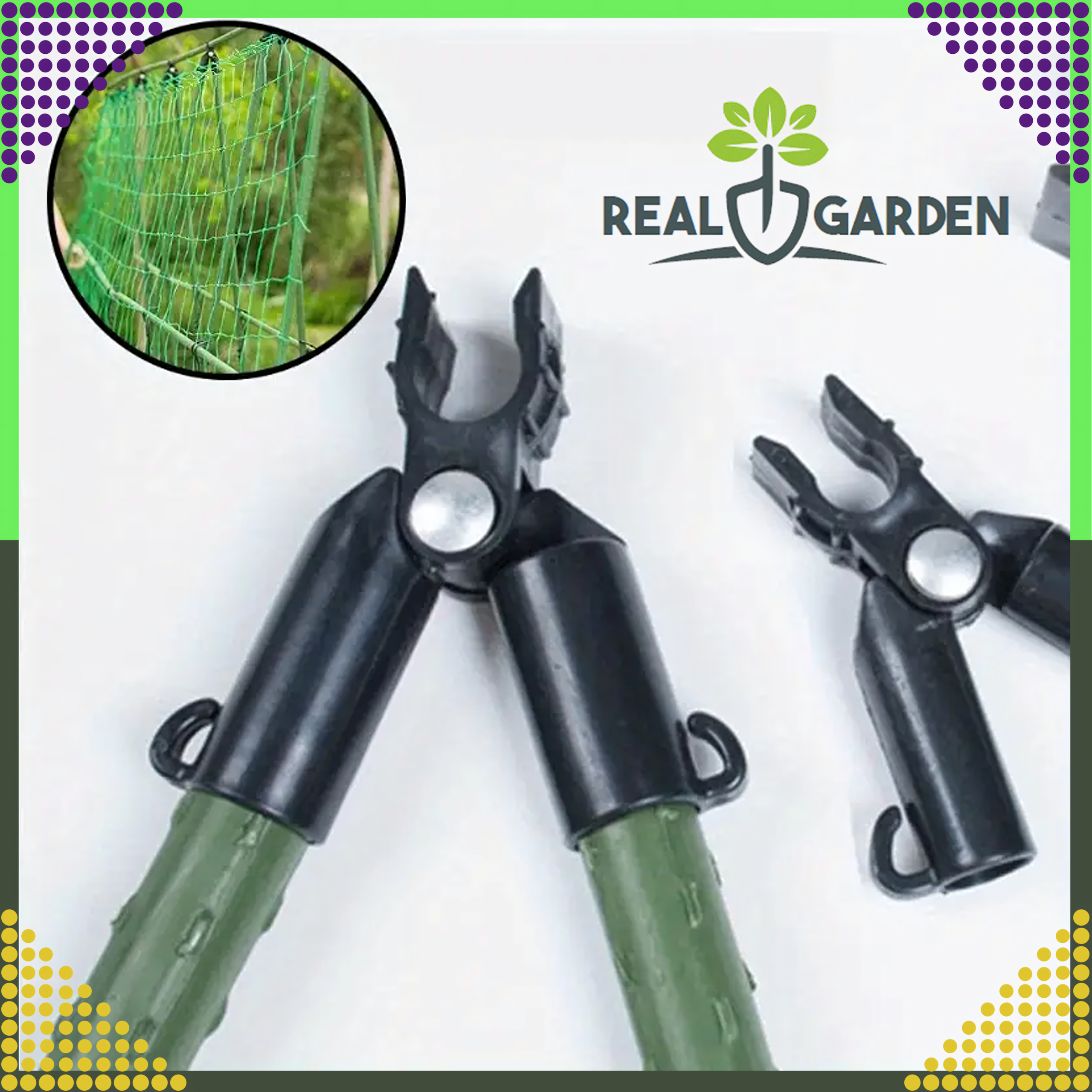 Łącznik Szczytowy Trójnik Zawiasowy do Tyczek Ogrodowych 9mm 10szt - obrazek 11