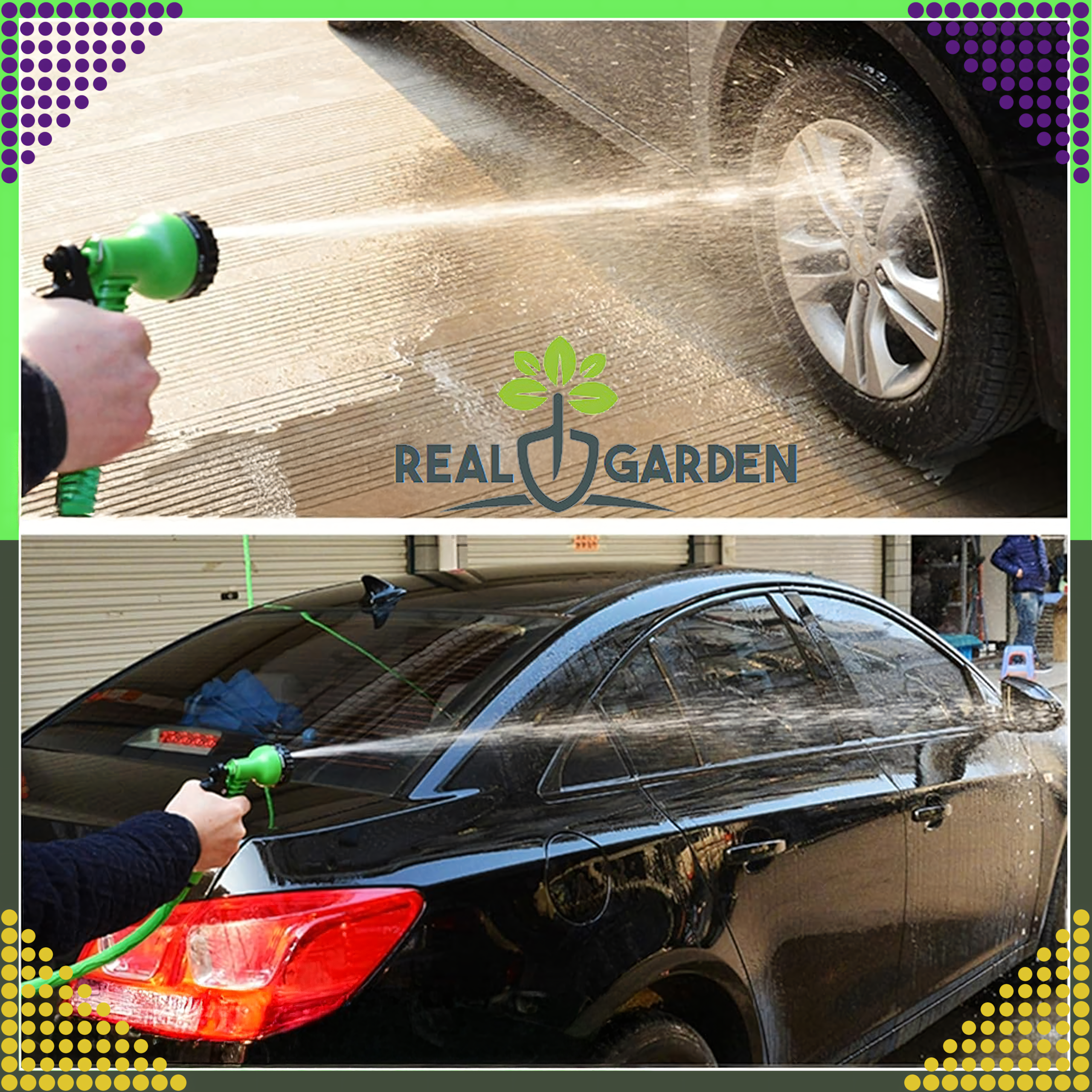 Wąż Ogrodowy Rozciągliwy Elastyczny 2,5-7,5m Złączki Pistolet Uniwersalny - obrazek 7