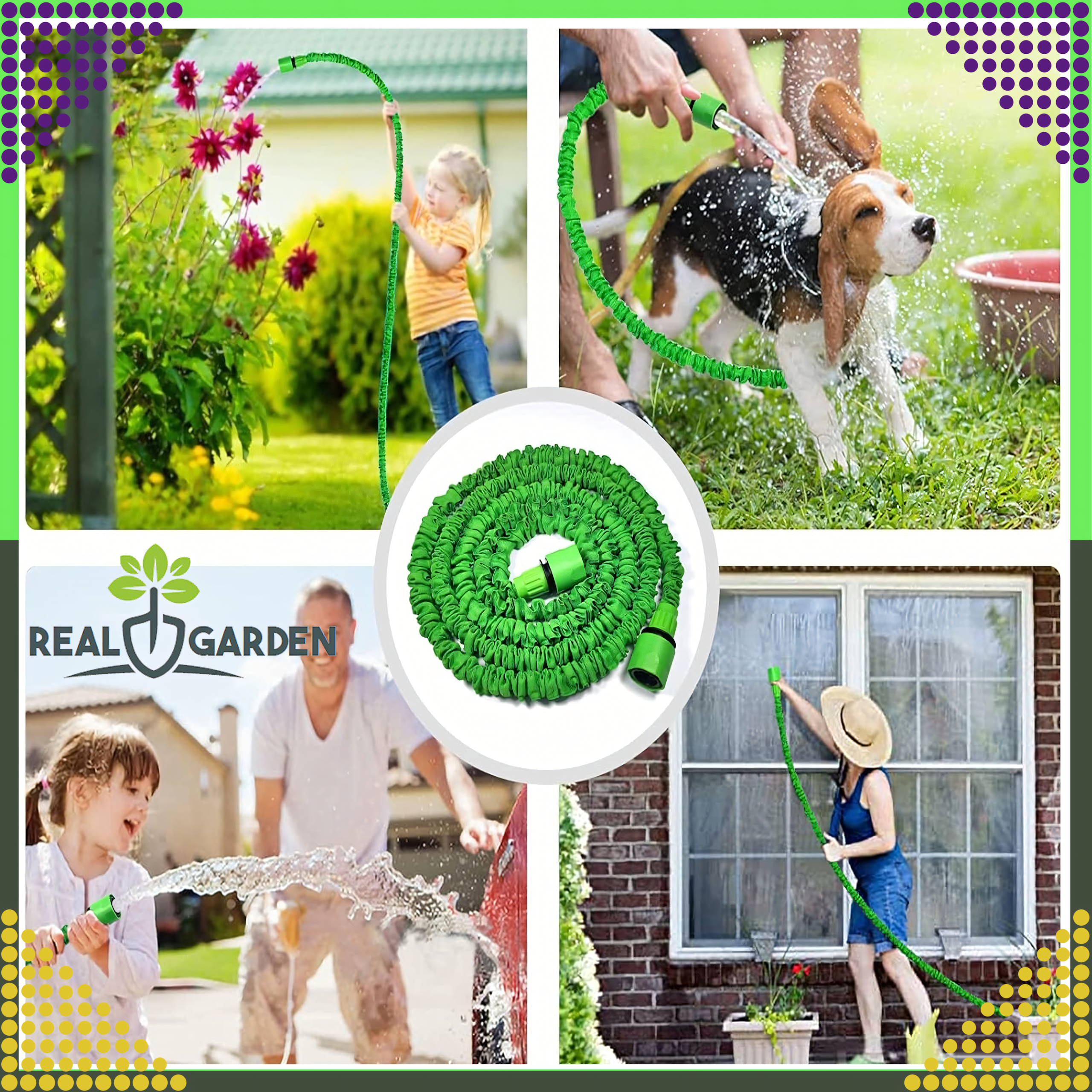 Wąż Ogrodowy Rozciągliwy Elastyczny 2,5-7,5m Złączki Pistolet Uniwersalny - obrazek 10