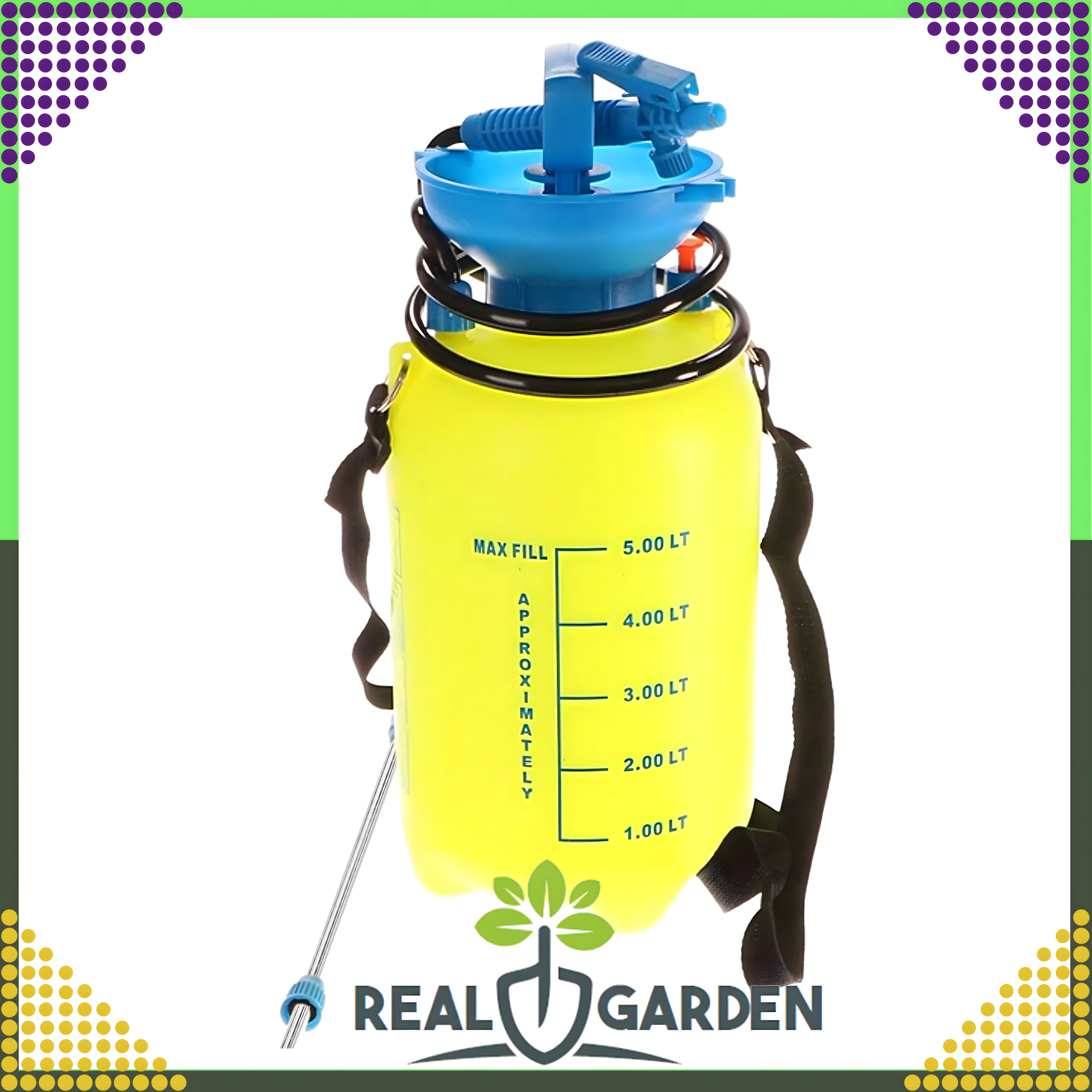 120x Opryskiwacz Spryskiwacz Ogrodowy Domowy Ręczny Ciśnieniowy 5L Lanca Szelki - obrazek 3