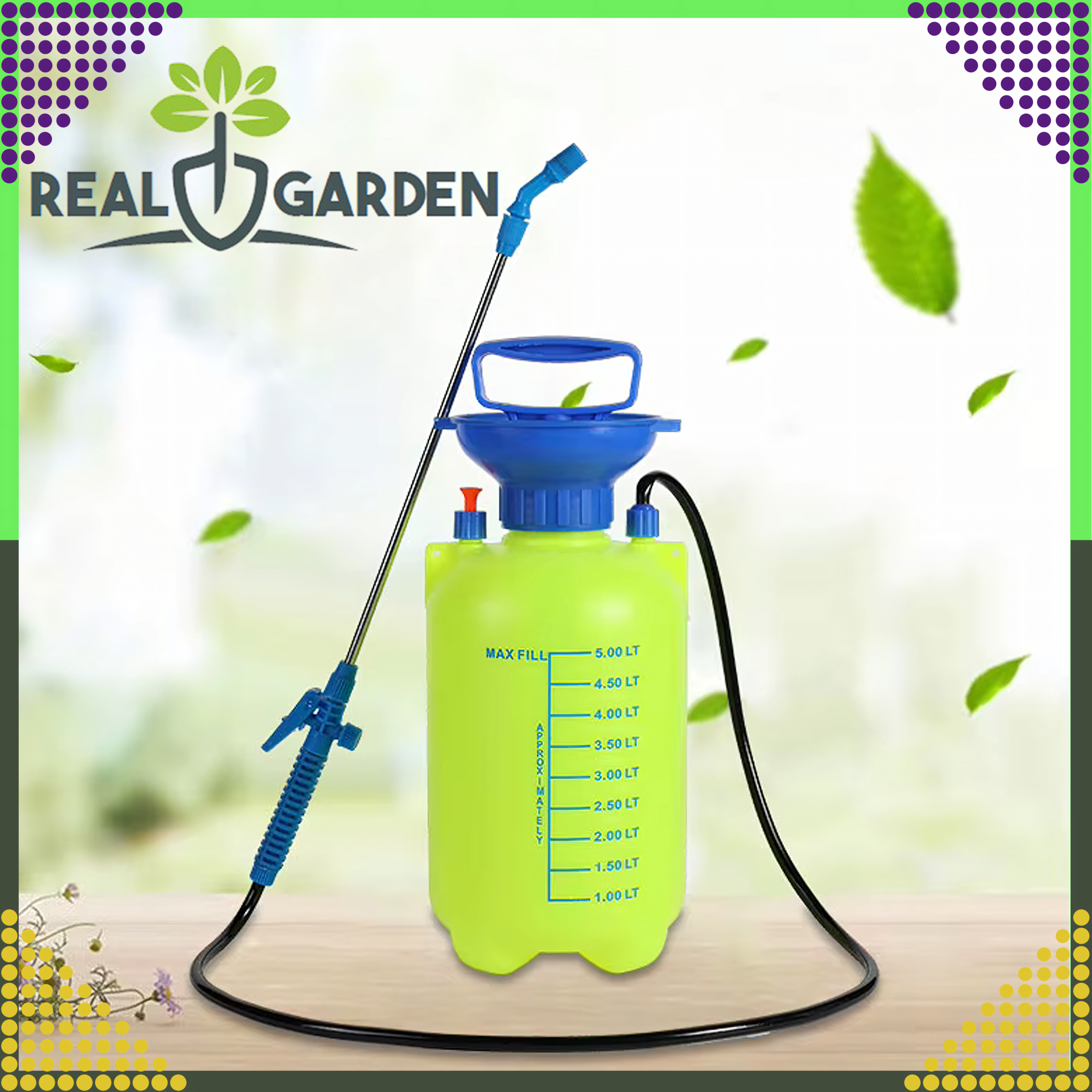 120x Opryskiwacz Spryskiwacz Ogrodowy Domowy Ręczny Ciśnieniowy 5L Lanca Szelki - obrazek 4