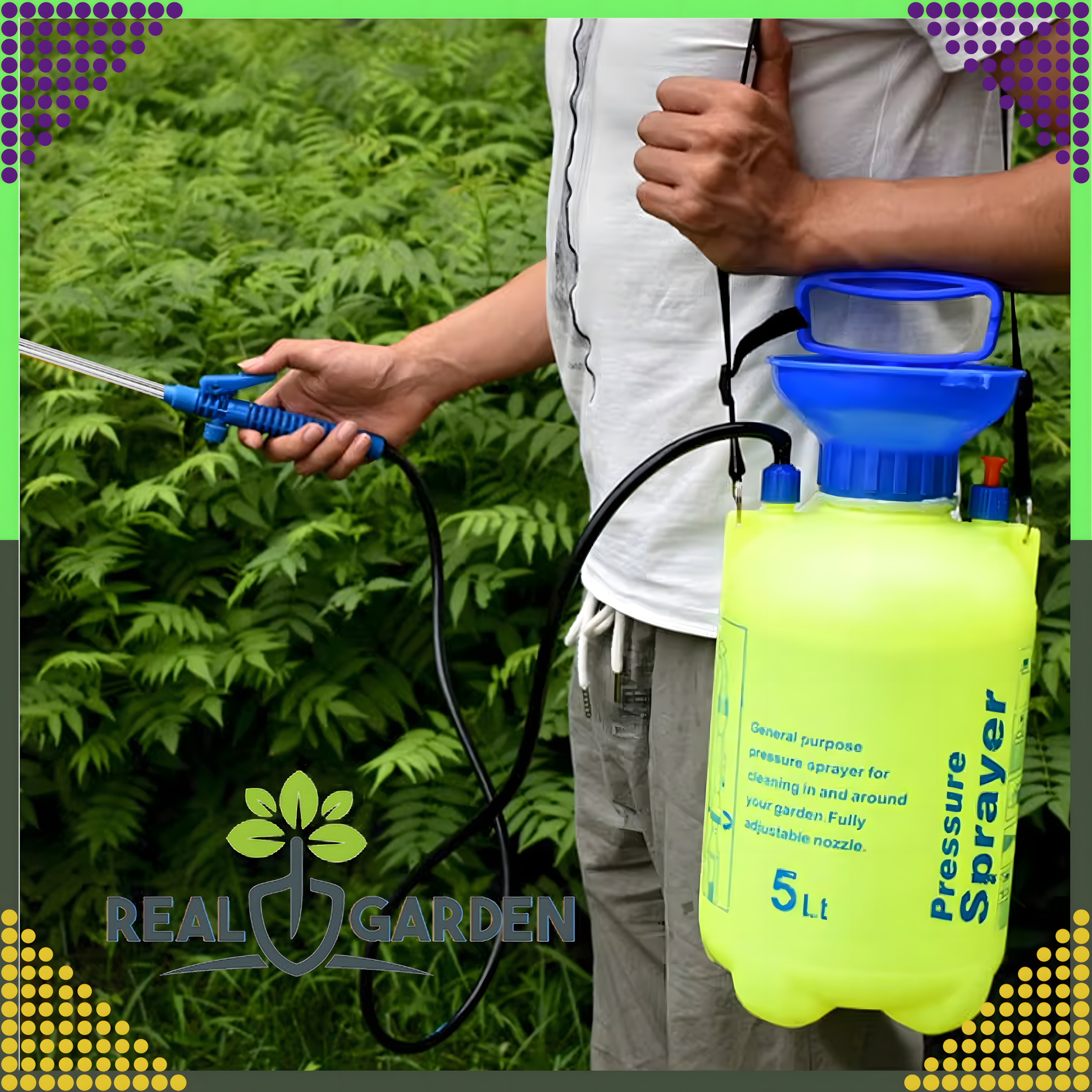 120x Opryskiwacz Spryskiwacz Ogrodowy Domowy Ręczny Ciśnieniowy 5L Lanca Szelki - obrazek 7