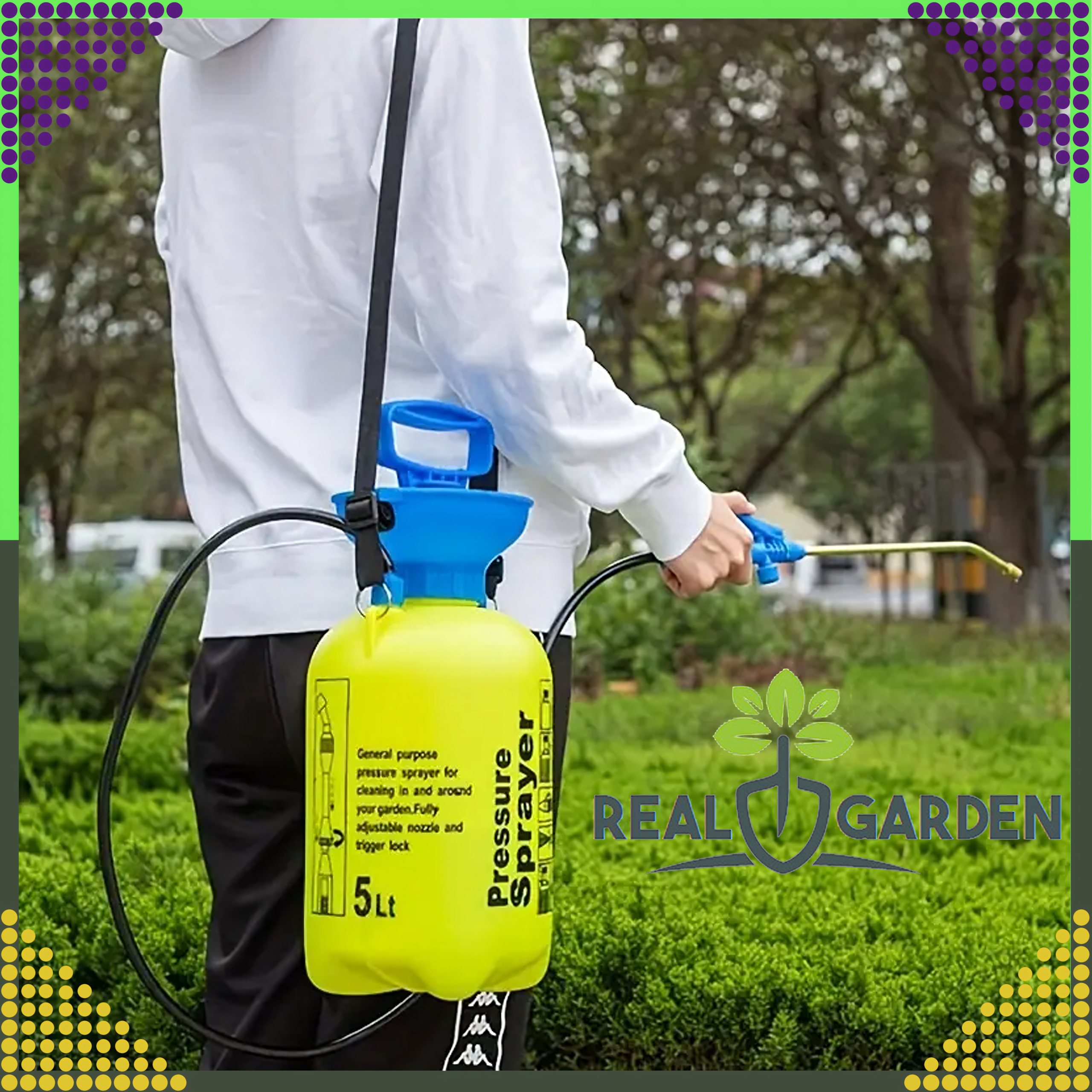 120x Opryskiwacz Spryskiwacz Ogrodowy Domowy Ręczny Ciśnieniowy 5L Lanca Szelki - obrazek 8