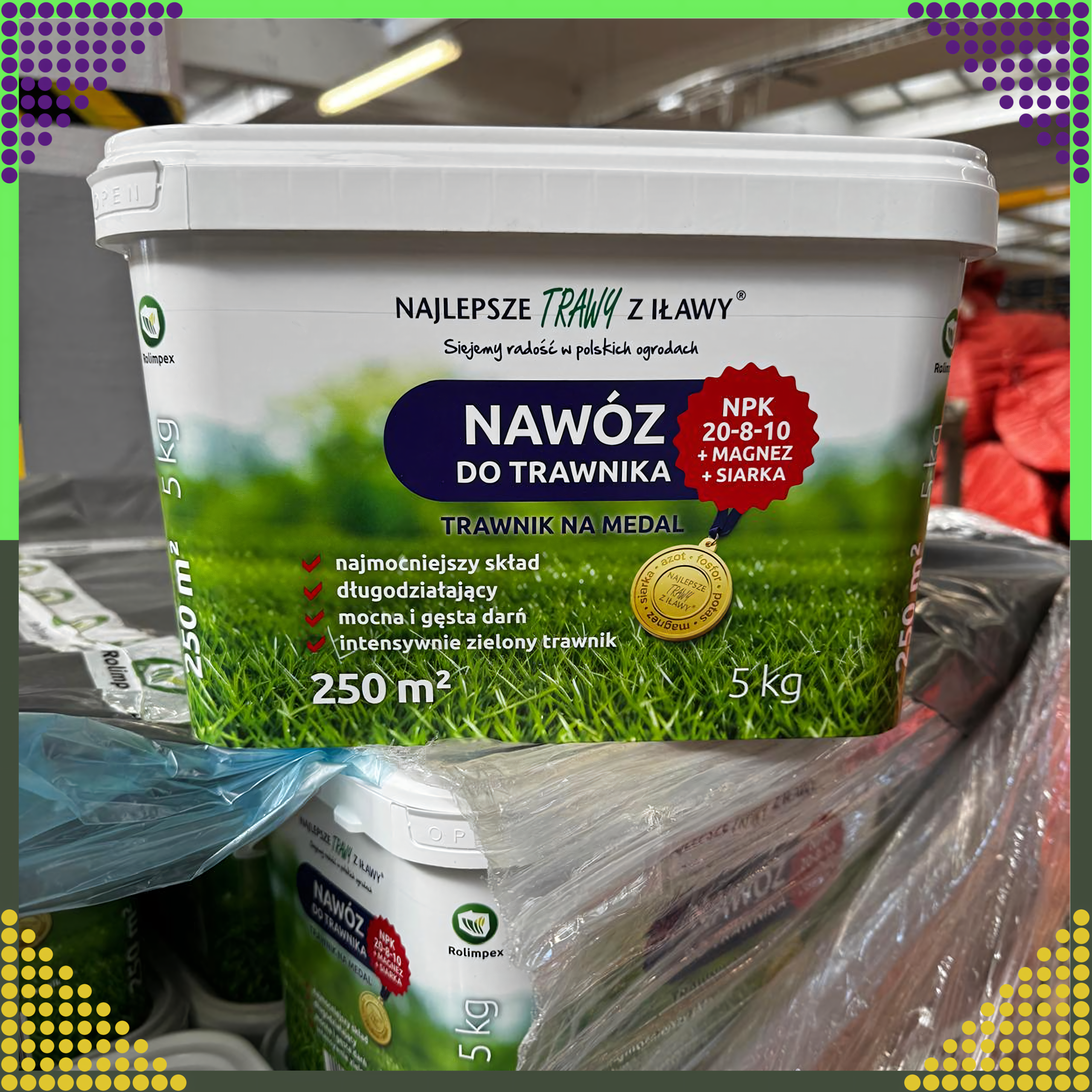 Nawóz do Trawnika Trawy Wieloskładnikowy NPK 20-8-10 Granulat 5 kg 250 m - obrazek 6