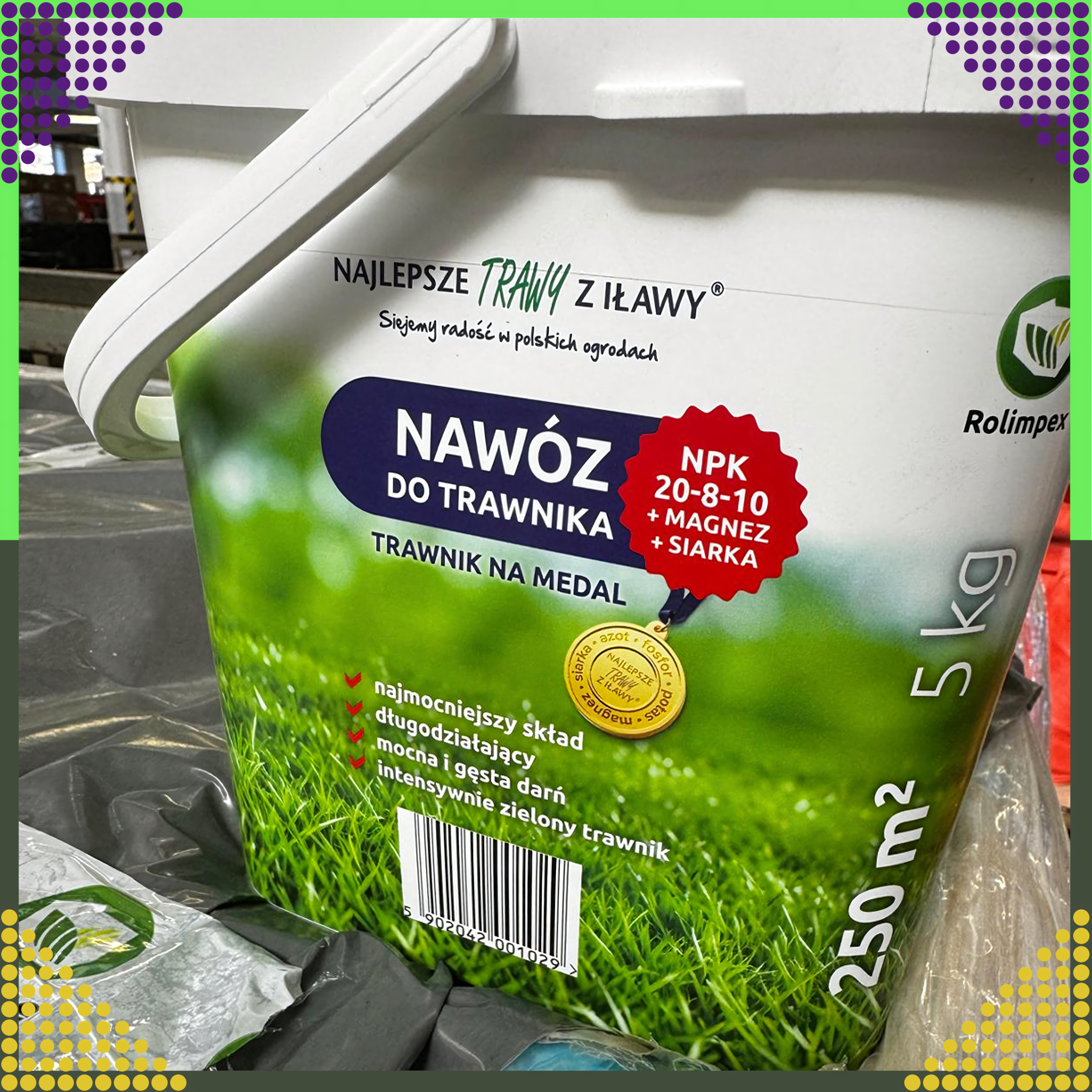 Nawóz do Trawnika Trawy Wieloskładnikowy NPK 20-8-10 Granulat 5 kg 250 m - obrazek 7