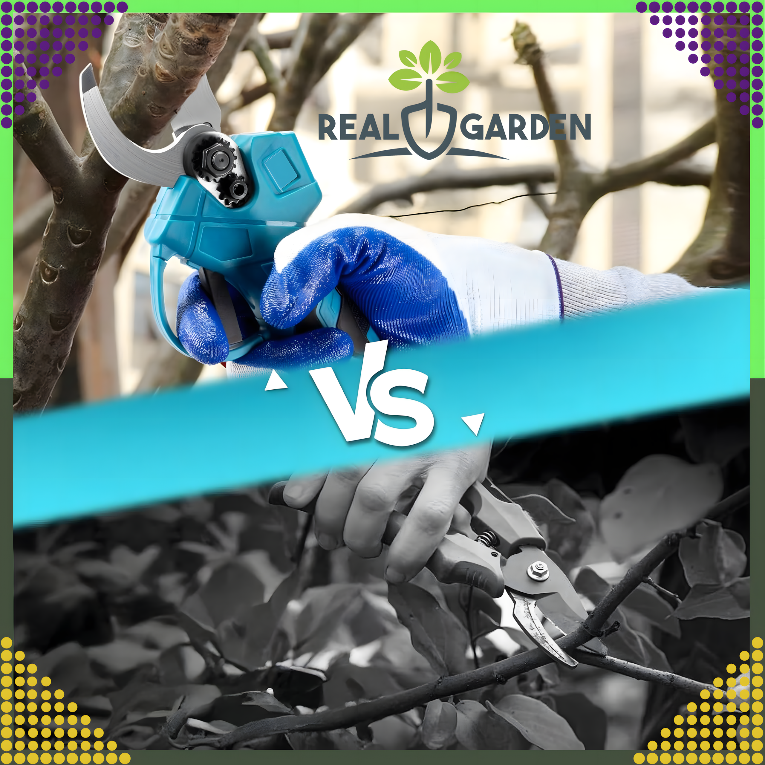 Sekator Ogrodowy do Krzewów Gałęzi Nożyce Ręczne Mocny 2 x Akumulator Zestaw - obrazek 3