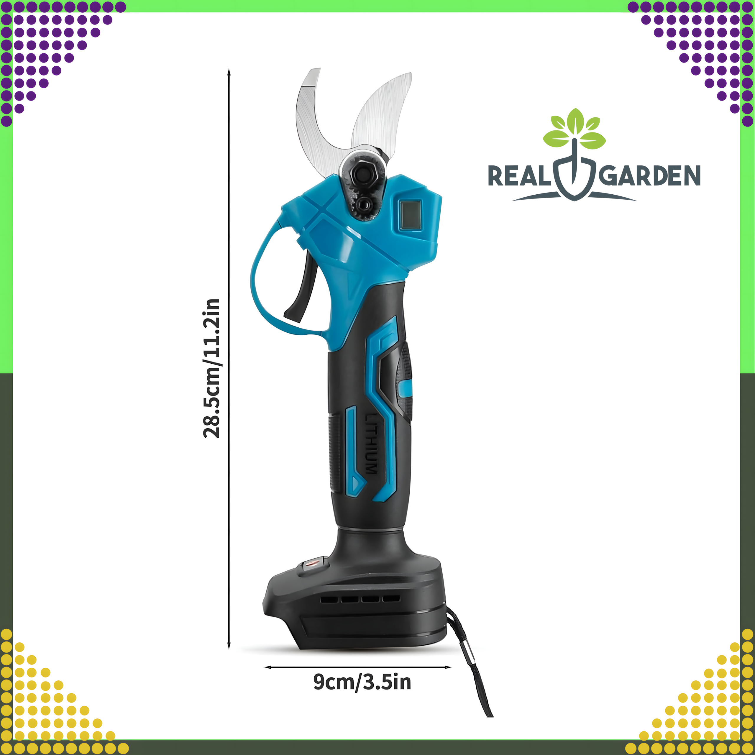 Sekator Ogrodowy do Krzewów Gałęzi Nożyce Ręczne Mocny 2 x Akumulator Zestaw - obrazek 8