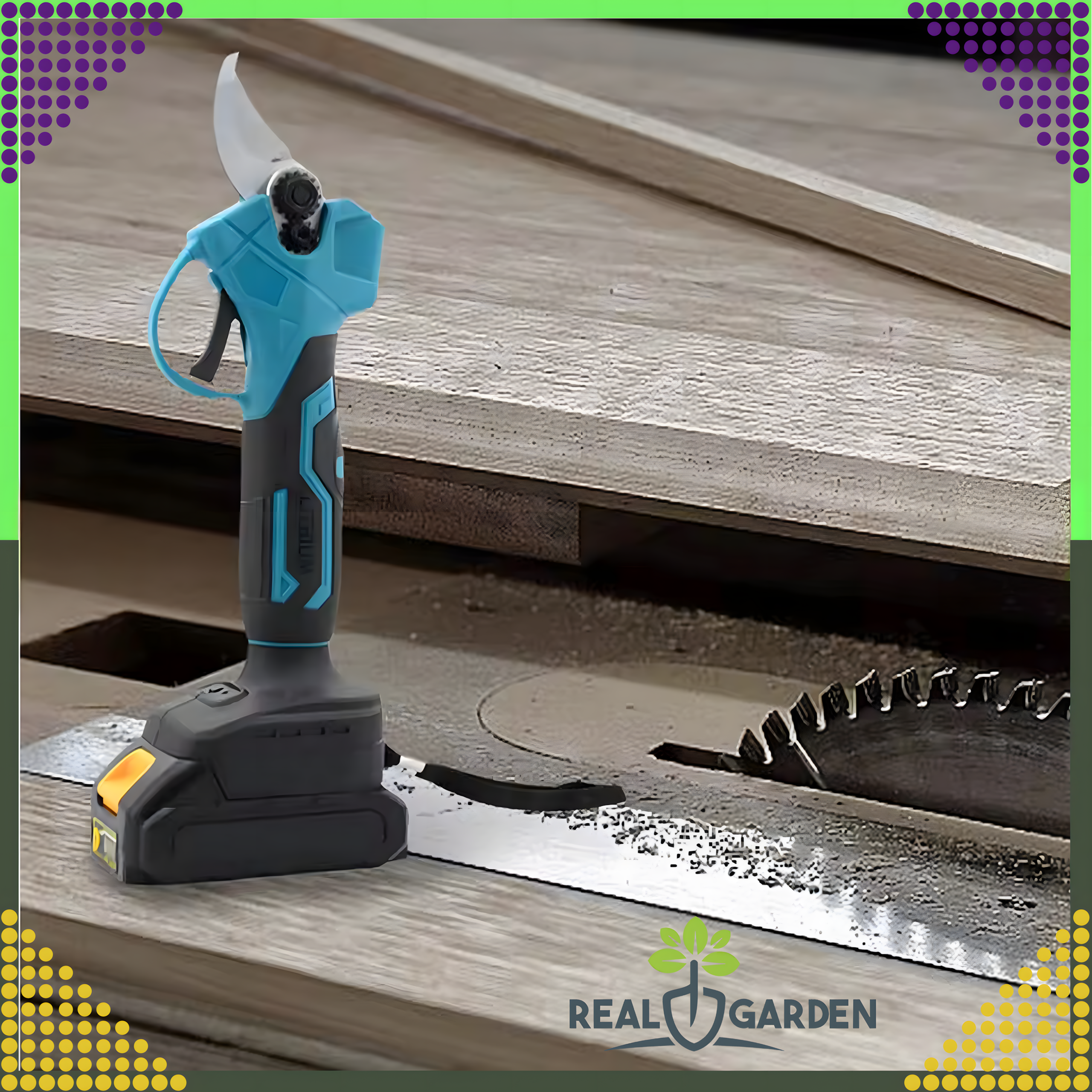 Sekator Ogrodowy do Krzewów Gałęzi Nożyce Ręczne Mocny 2 x Akumulator Zestaw - obrazek 10