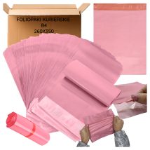 FOLIOPAKI KURIERSKIE RÓŻOWE B4 260×350 50 szt