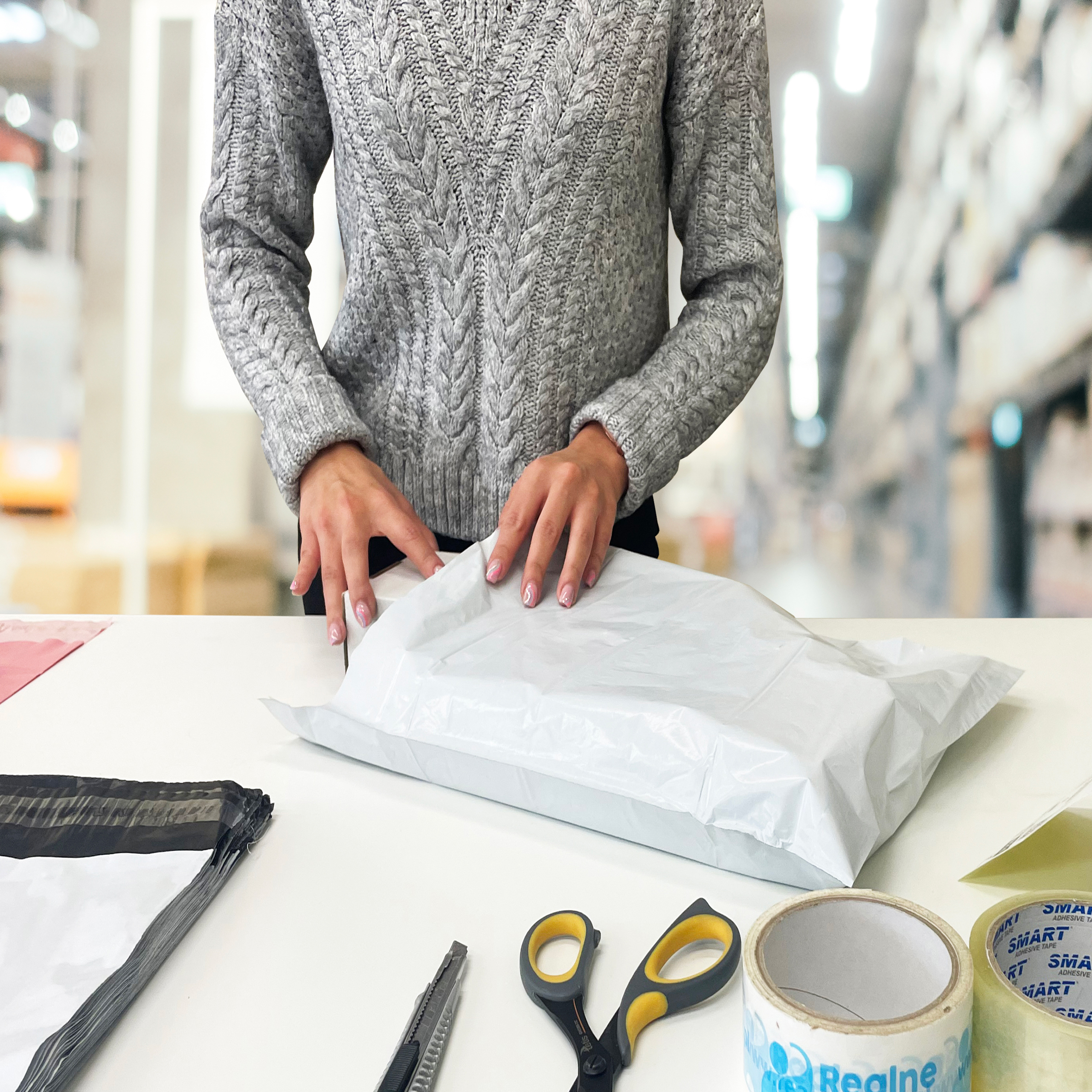 FOLIOPAKI KURIERSKIE BIAŁE 4XL 450x550 50 szt - obrazek 3