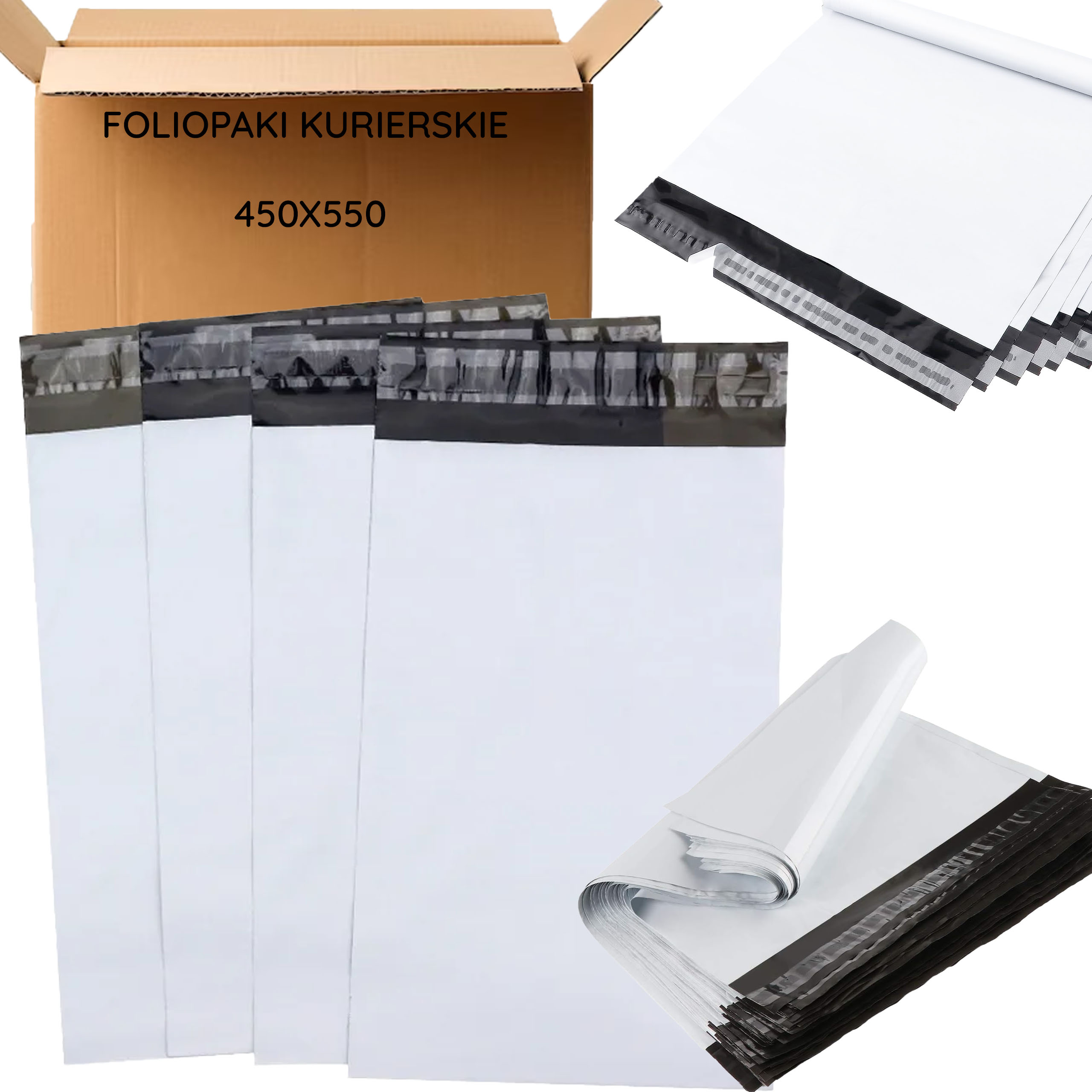 FOLIOPAKI KURIERSKIE BIAŁE 4XL 450x550 50 szt - obrazek 8