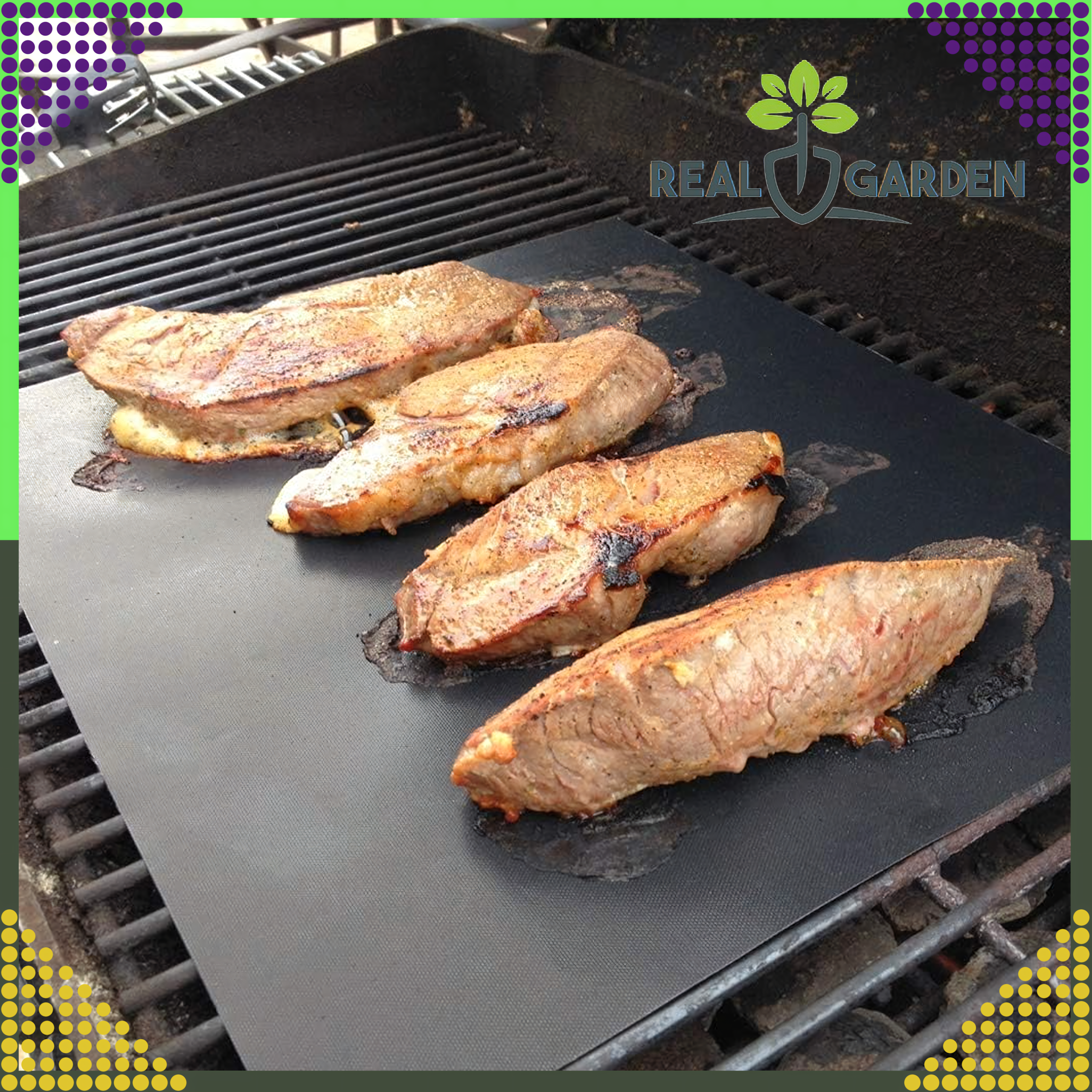 KARTON 125KMPL x 4 SZT Mata Teflonowa Tacka BBQ do Pieczenia na Grill do Piekarnika Wielorazowa - obrazek 6