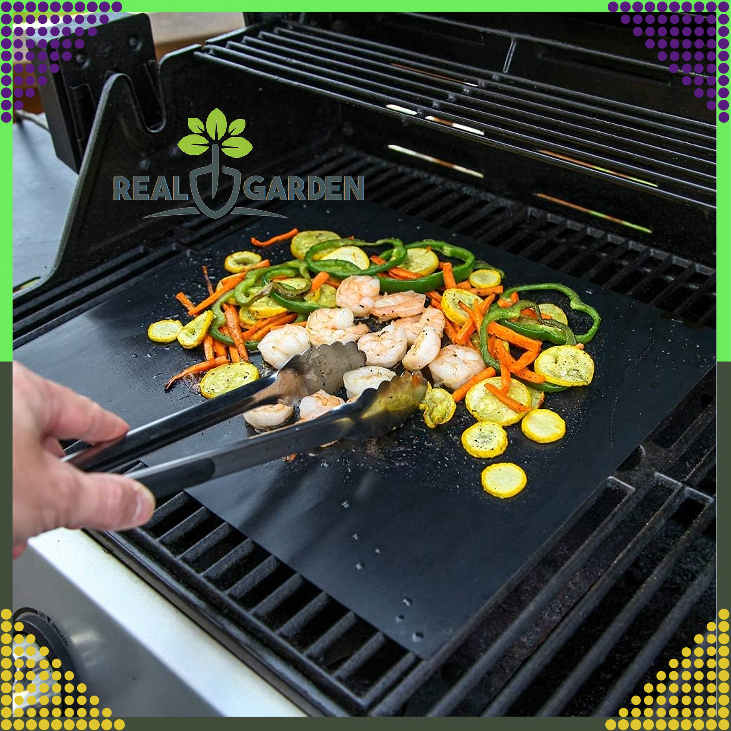 KARTON 125KMPL x 4 SZT Mata Teflonowa Tacka BBQ do Pieczenia na Grill do Piekarnika Wielorazowa - obrazek 7