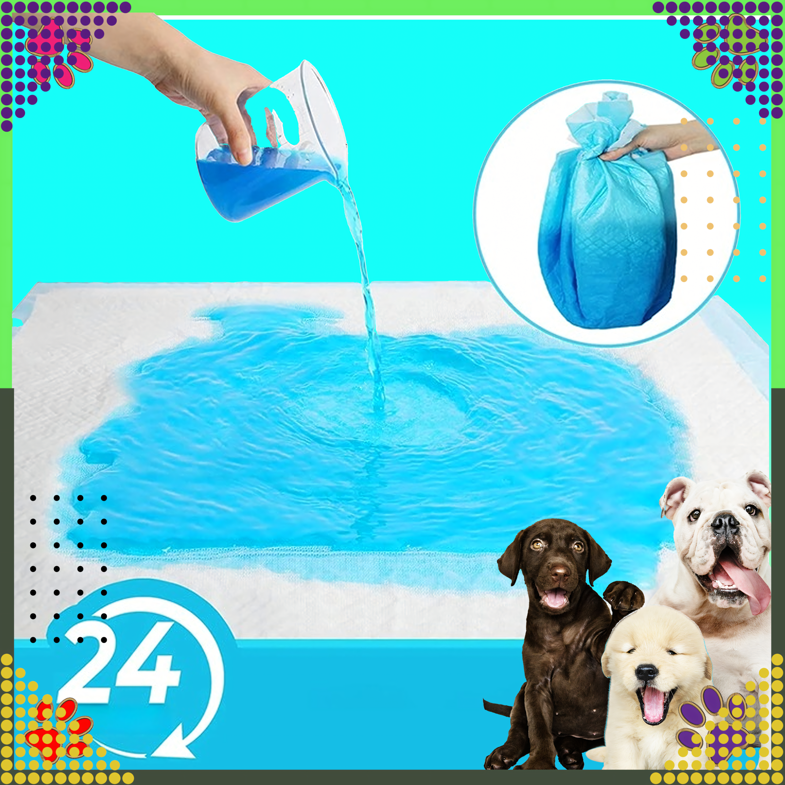 Paleta Podkłady Maty Higieniczne dla Psa do Nauki Sikania 60x90cm 168 Paczek x 50szt. - obrazek 11