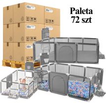 PALETA 72 SZT Kojec Dziecięcy Plac Zabaw Suchy Basen dla Dzieci 235x129cm Boisko Piłki