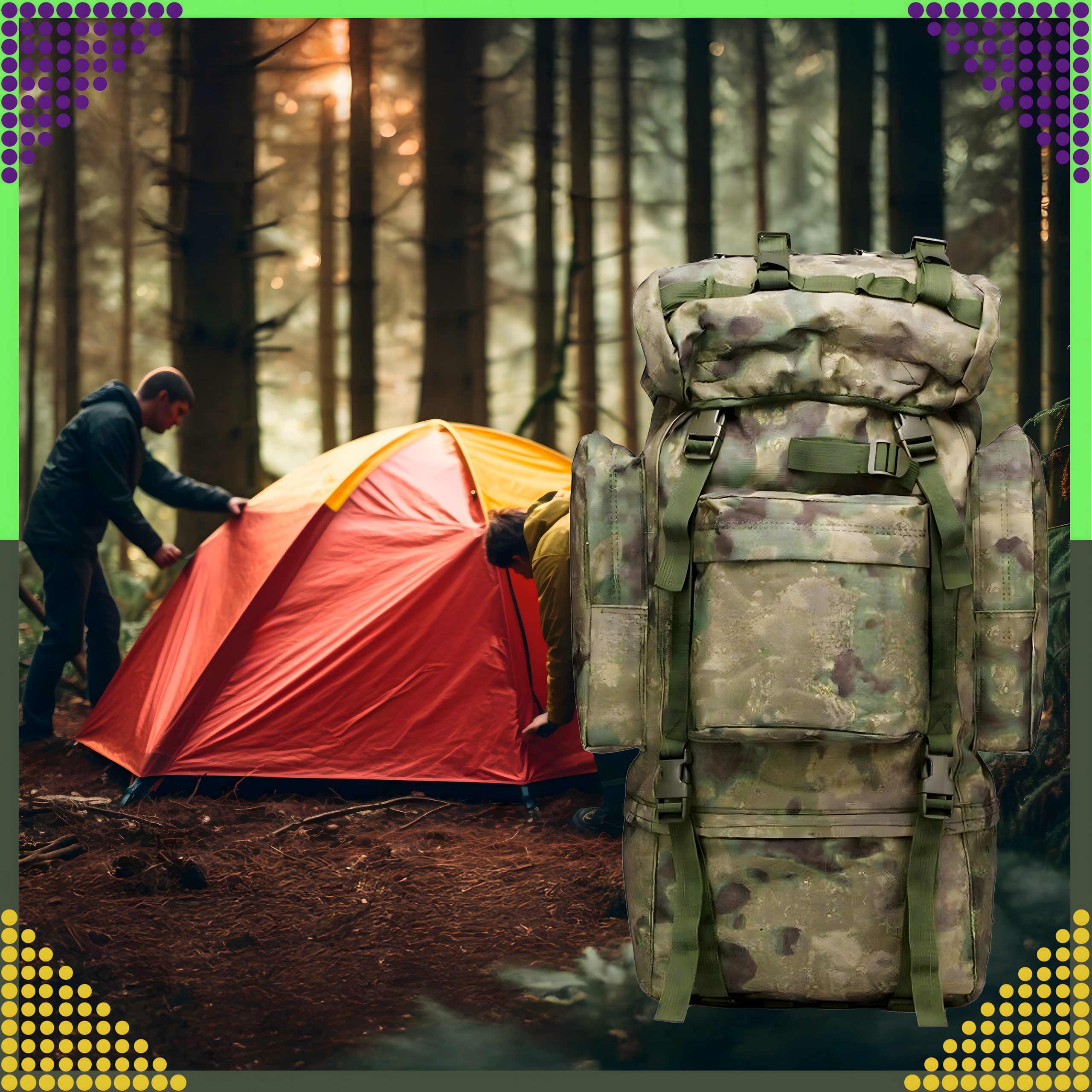 Plecak Taktyczny Wojskowy Militarny Turystyczny Survivalowy Górski Duży 65L - obrazek 6