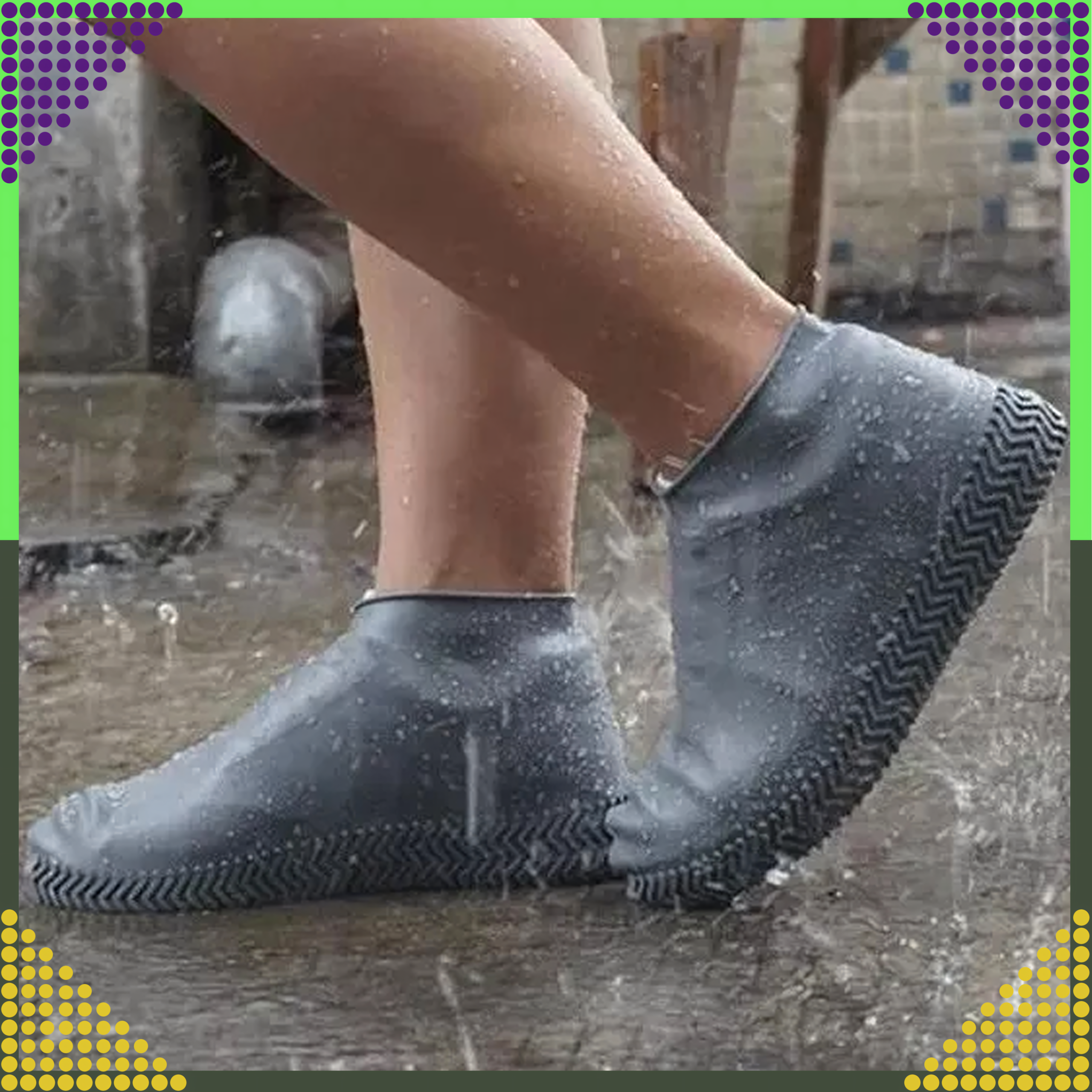 Wodoodporne Ochraniacze Nakładki na Buty na Deszcz Antypoślizgowe Kalosze S - obrazek 6