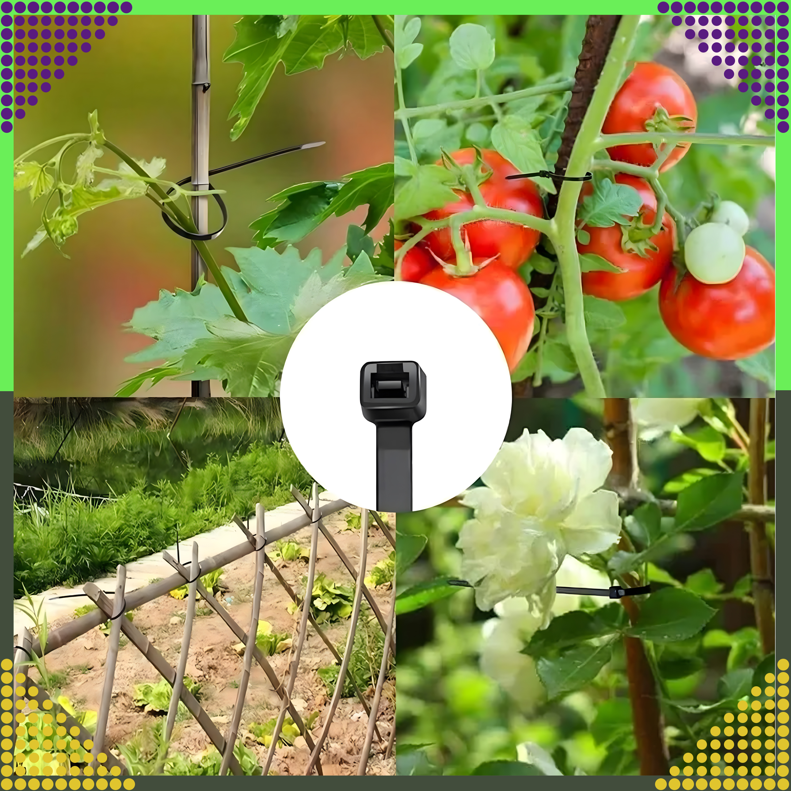 400 x Opaski Zaciskowe Mocne Obejmy Trytytki Trytki Czarne 2,5x200mm 100 SZT