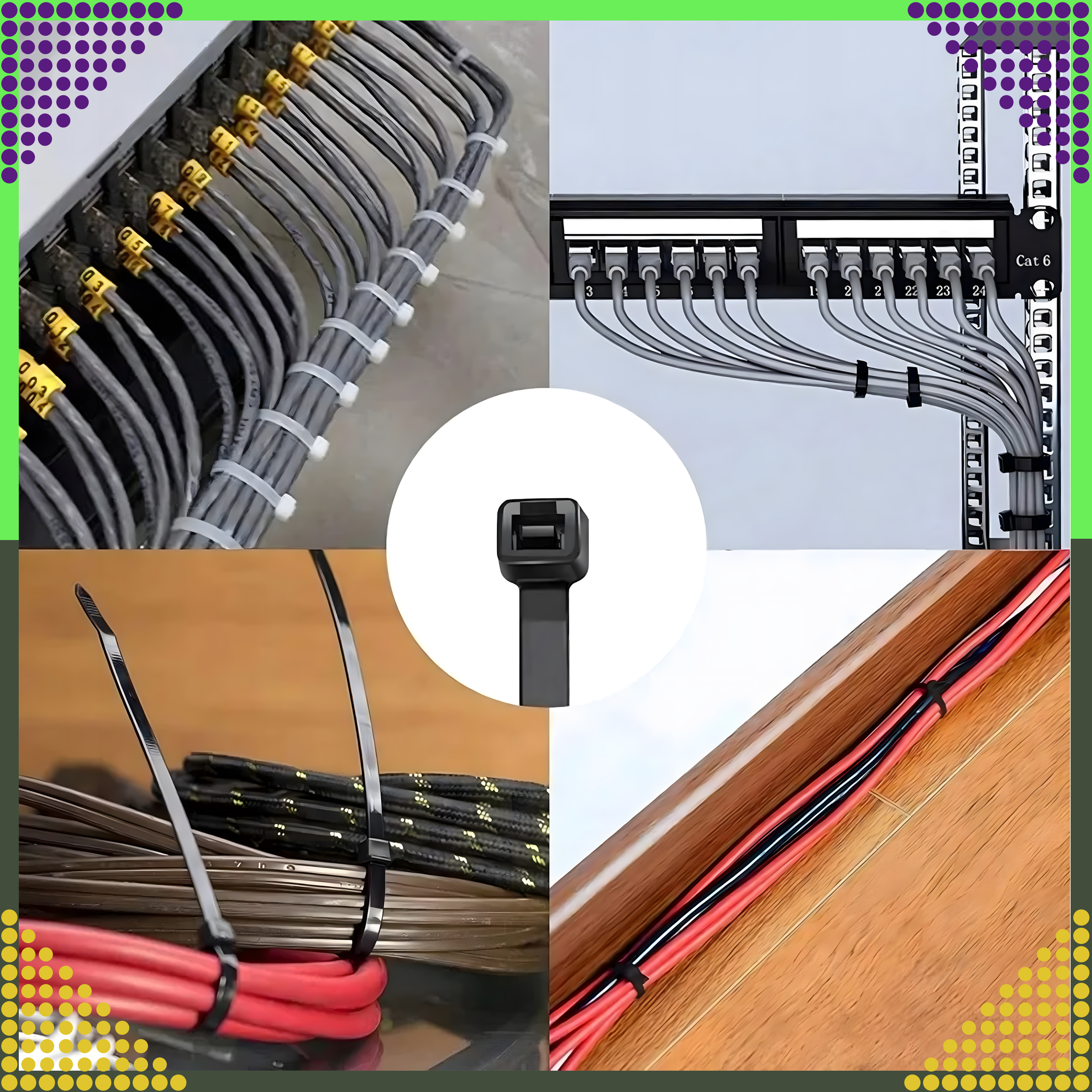 400 x Opaski Zaciskowe Mocne Obejmy Trytytki Trytki Czarne 2,5x200mm 100 SZT - obrazek 5