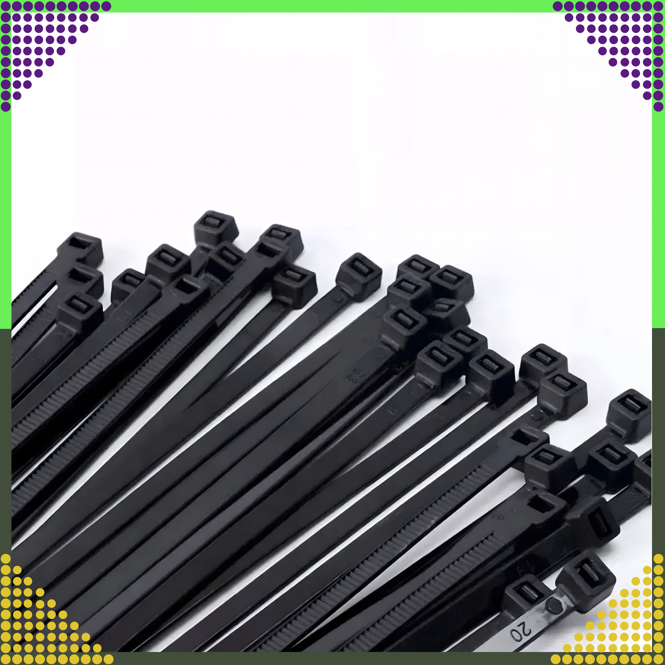 400 x Opaski Zaciskowe Mocne Obejmy Trytytki Trytki Czarne 2,5x200mm 100 SZT - obrazek 6