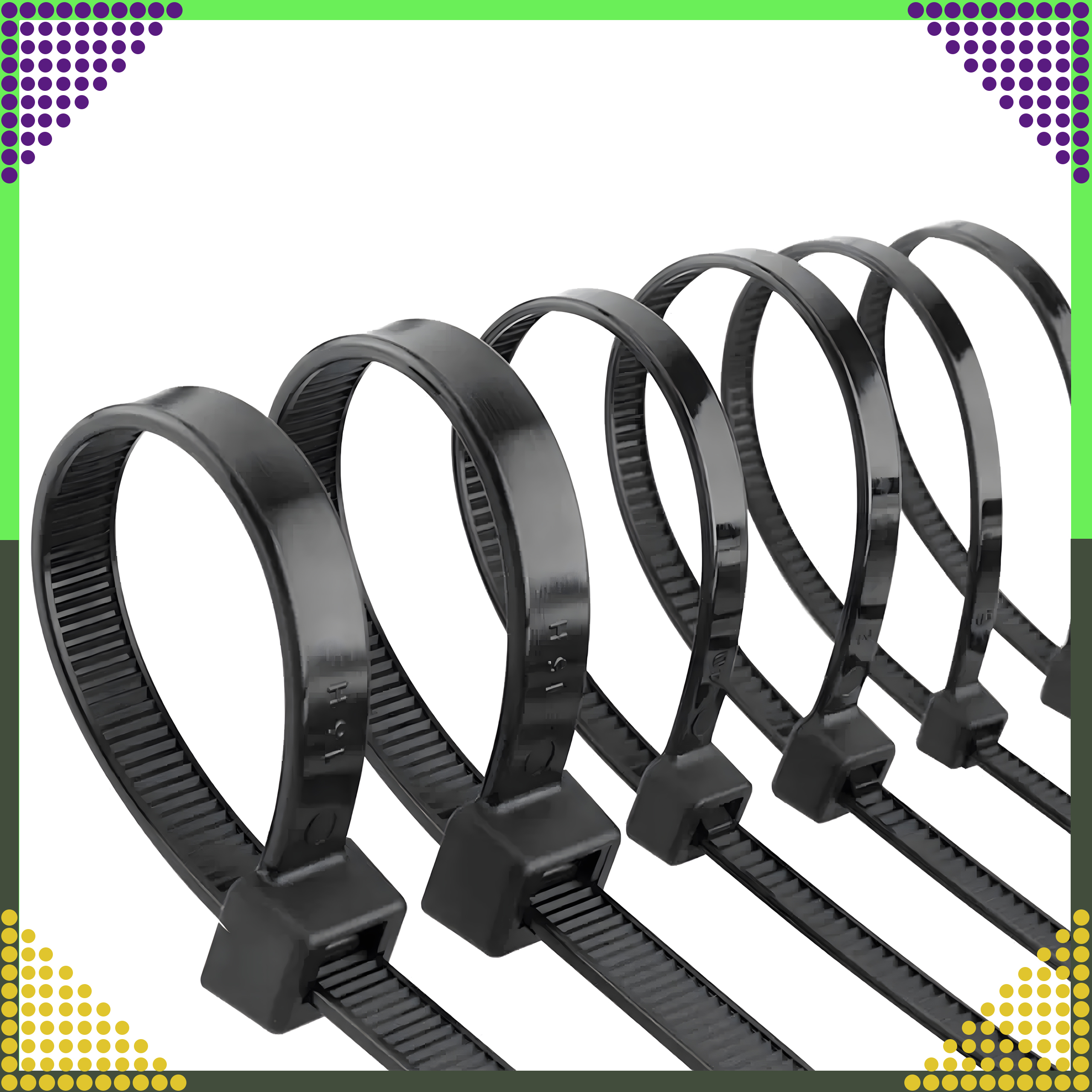 400 x Opaski Zaciskowe Mocne Obejmy Trytytki Trytki Czarne 2,5x200mm 100 SZT - obrazek 7