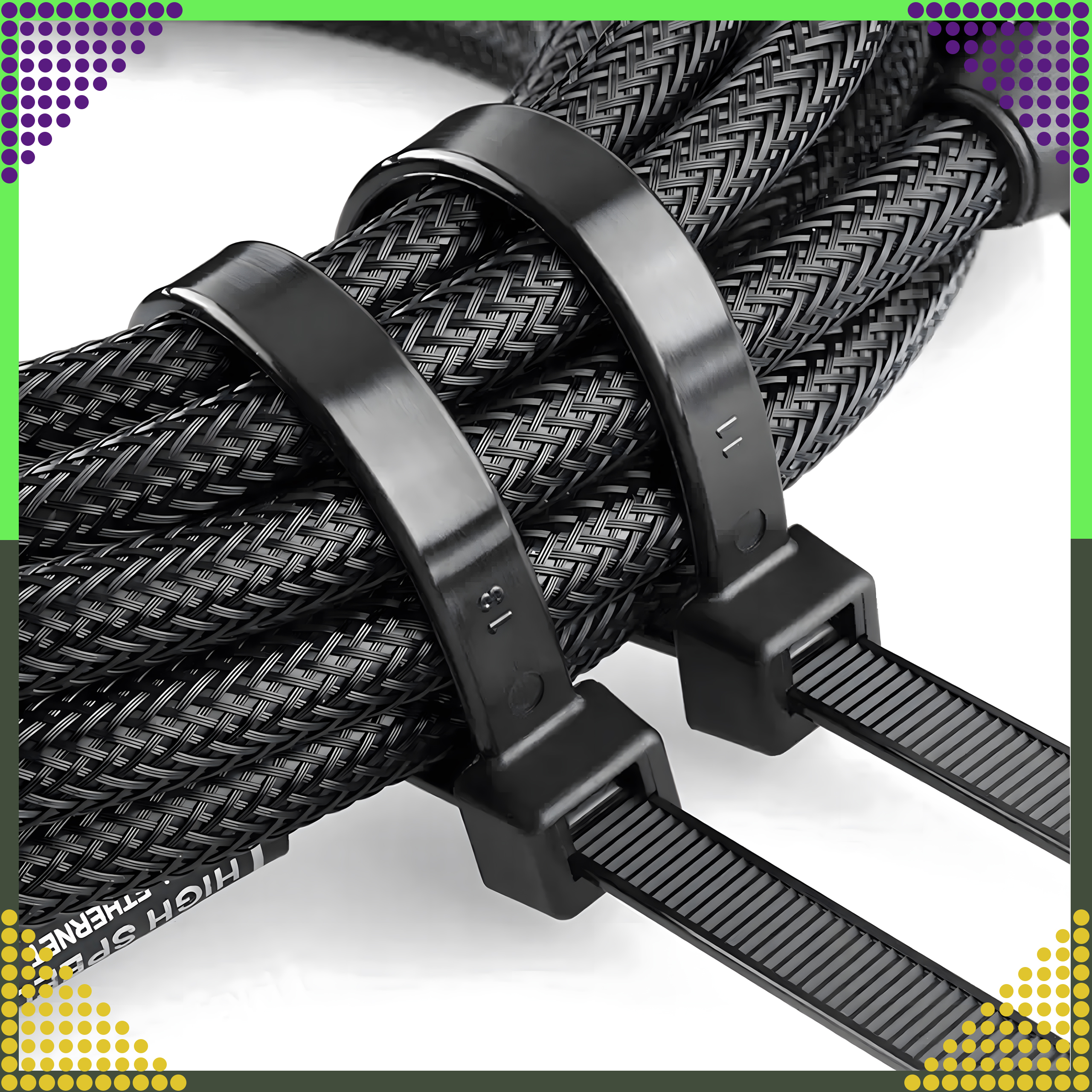 400 x Opaski Zaciskowe Mocne Obejmy Trytytki Trytki Czarne 2,5x200mm 100 SZT - obrazek 8