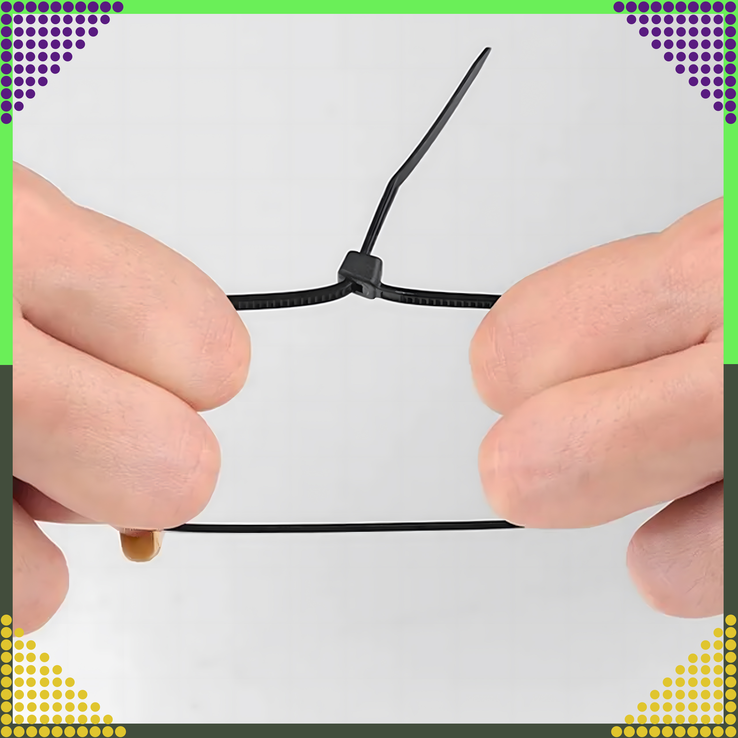 400 x Opaski Zaciskowe Mocne Obejmy Trytytki Trytki Czarne 2,5x200mm 100 SZT - obrazek 9