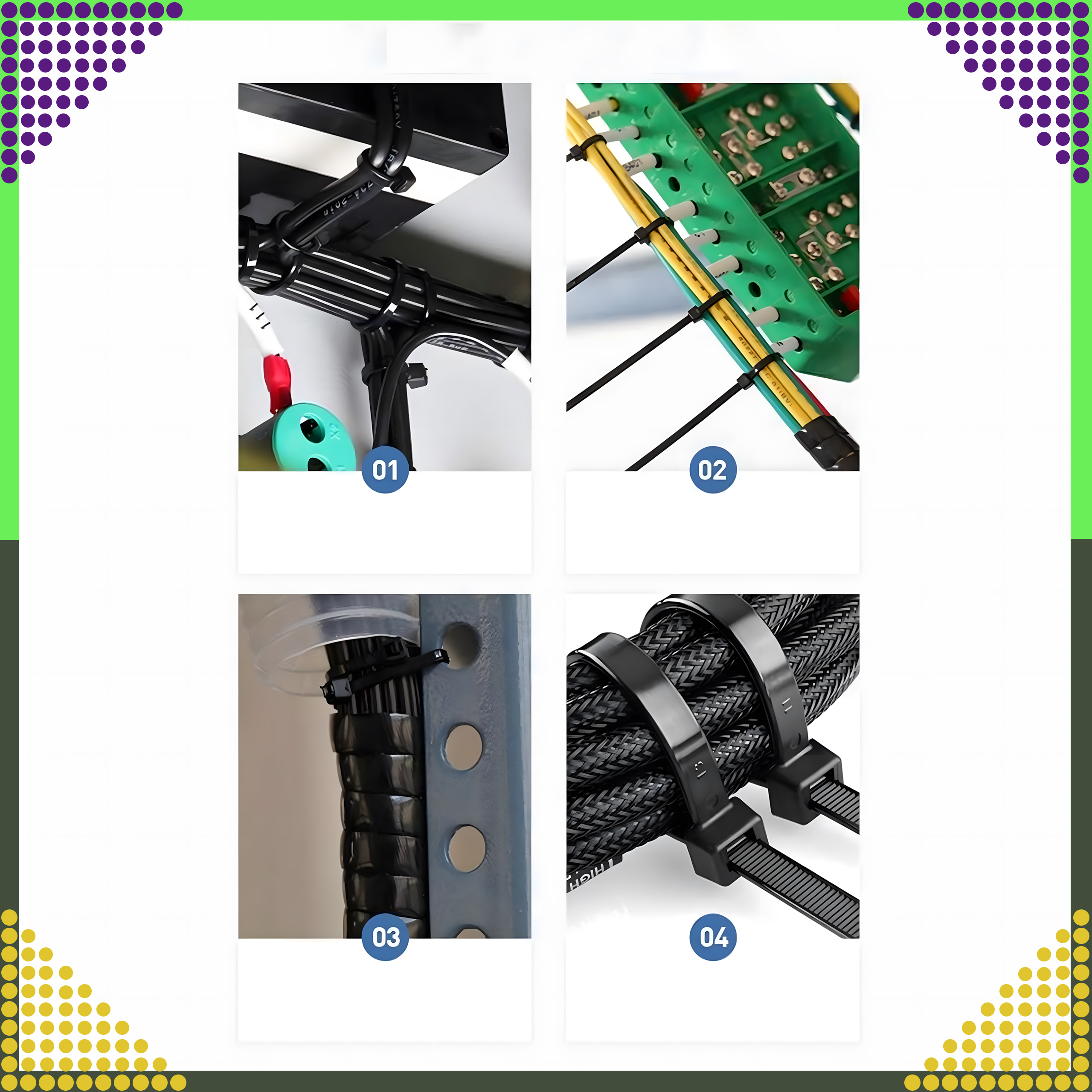 400 x Opaski Zaciskowe Mocne Obejmy Trytytki Trytki Czarne 2,5x200mm 100 SZT - obrazek 10