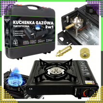 Paleta 144 szt Kuchenka Turystyczna Gazowa Polowa Przenośna na Kartusze 2w1 w Walizce