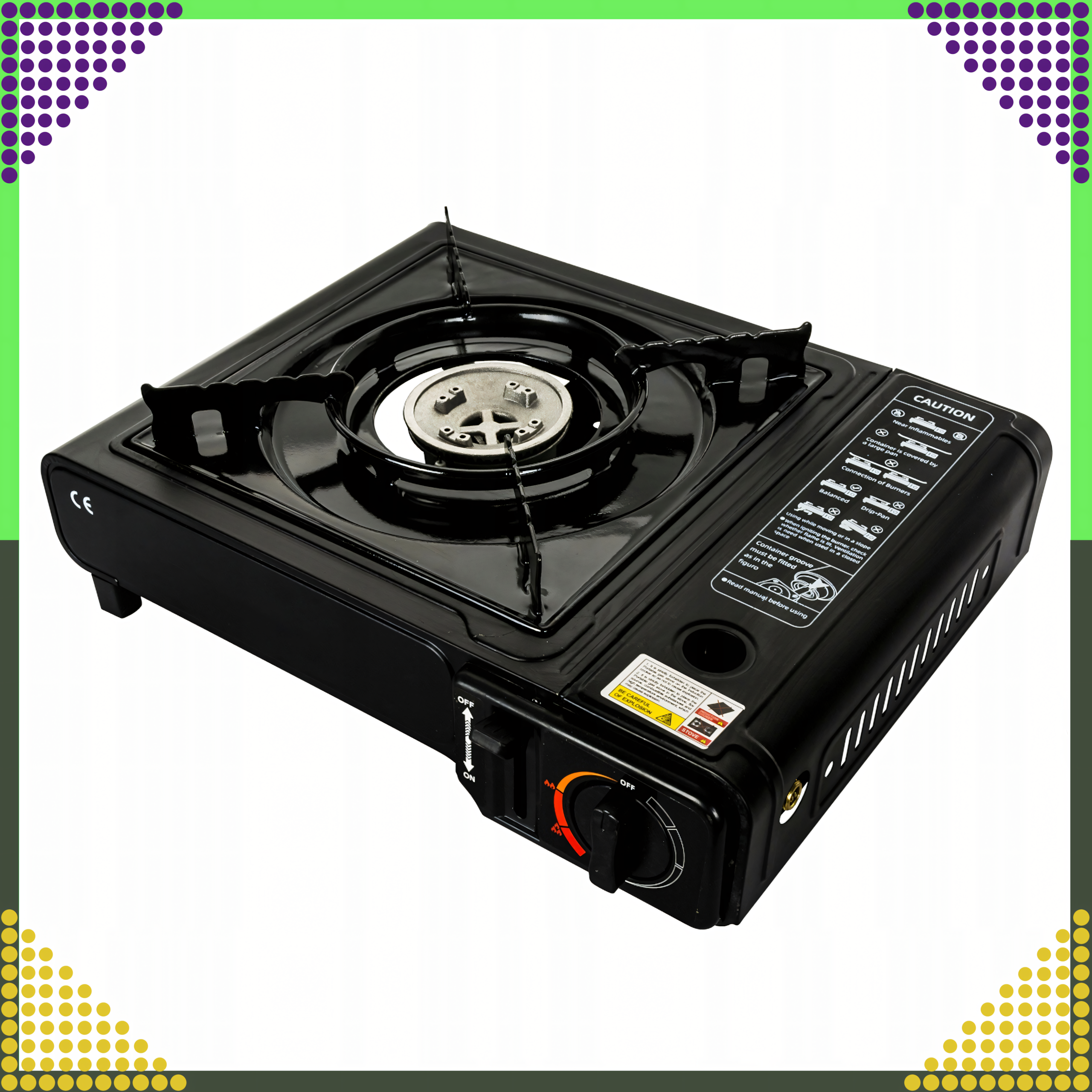 Kuchenka Turystyczna Gazowa Polowa Przenośna na Kartusze 2w1 w Walizce - obrazek 6