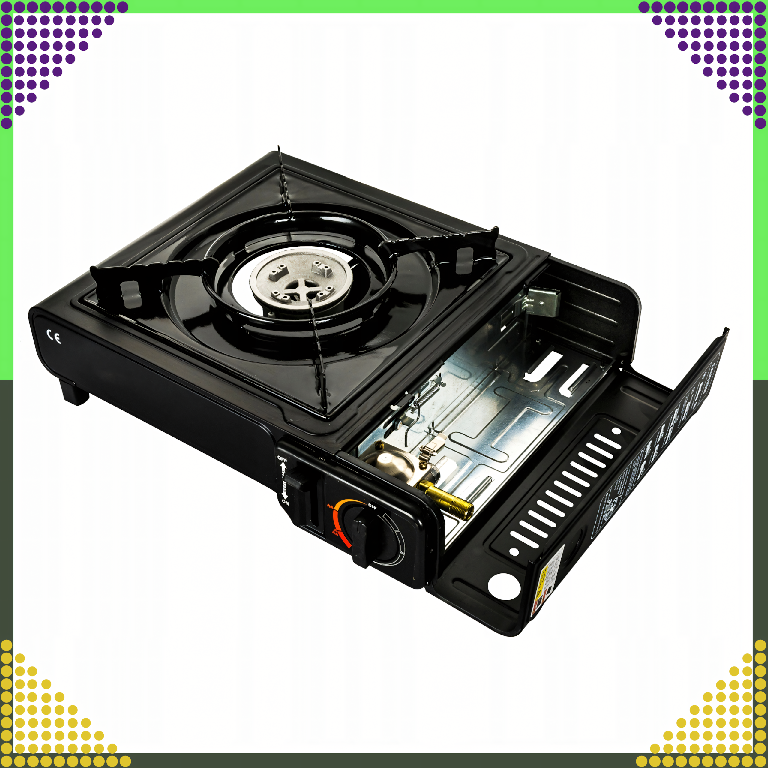 Kuchenka Turystyczna Gazowa Polowa Przenośna na Kartusze 2w1 w Walizce - obrazek 7