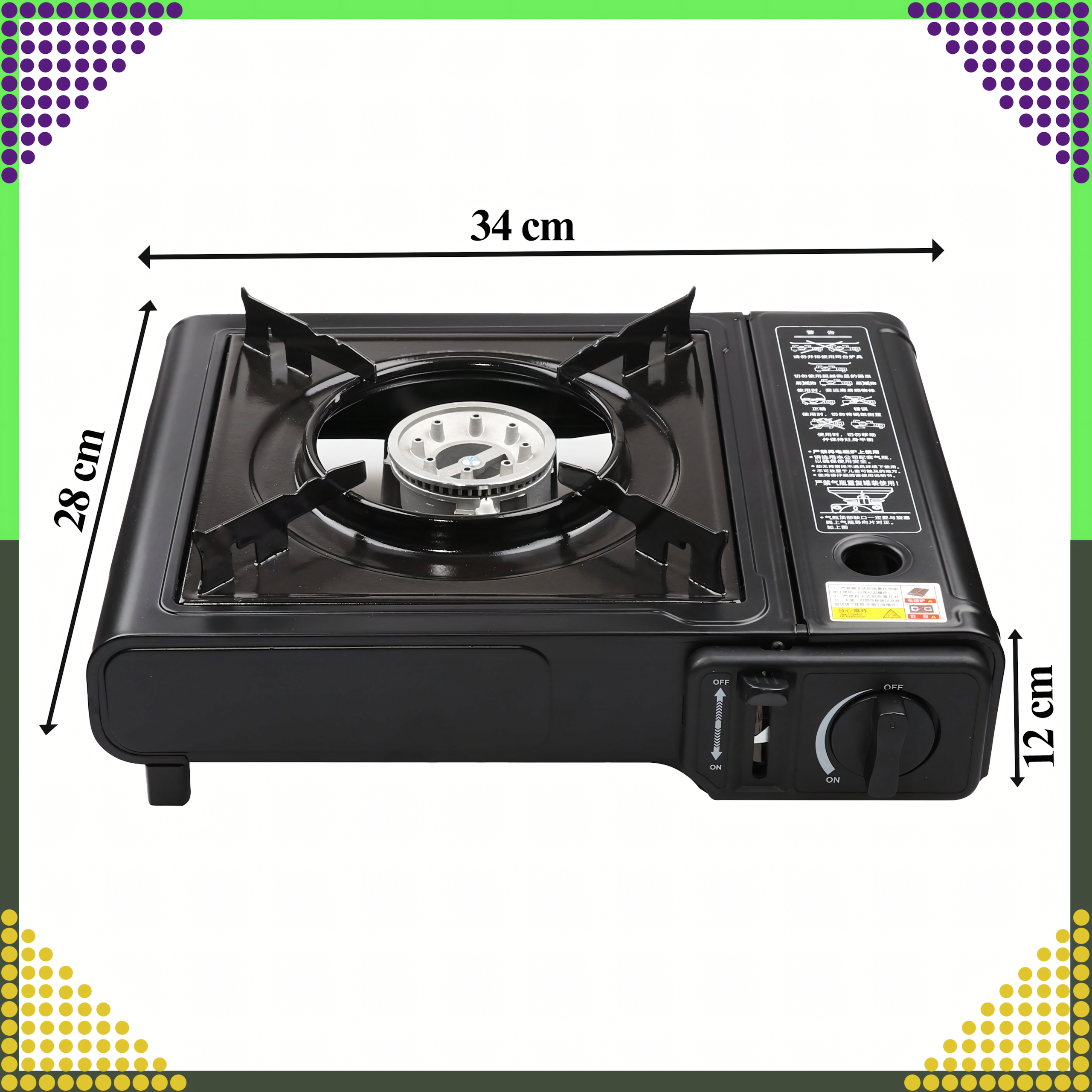 Kuchenka Turystyczna Gazowa Polowa Przenośna na Kartusze 2w1 w Walizce - obrazek 9