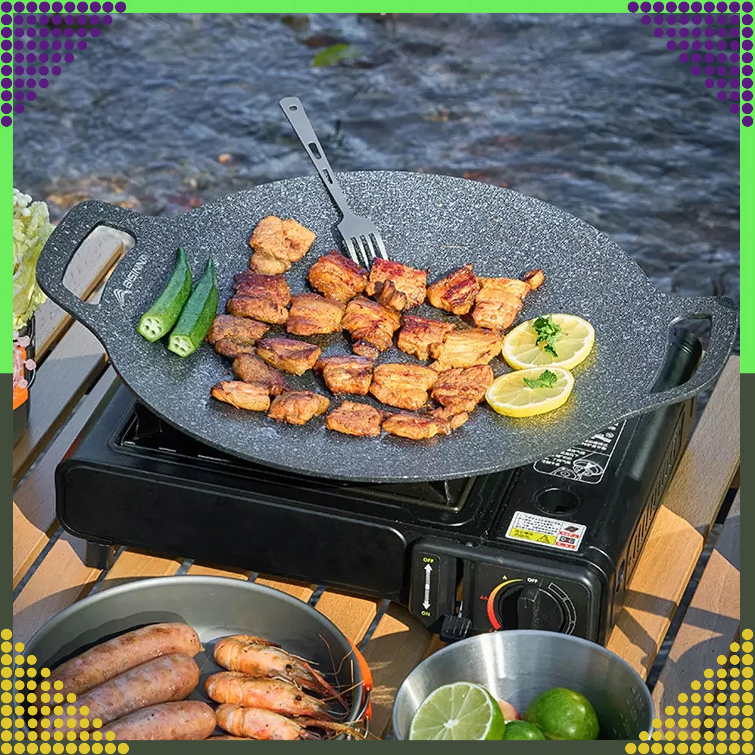 Kuchenka Turystyczna Gazowa Polowa Przenośna na Kartusze 2w1 w Walizce - obrazek 10