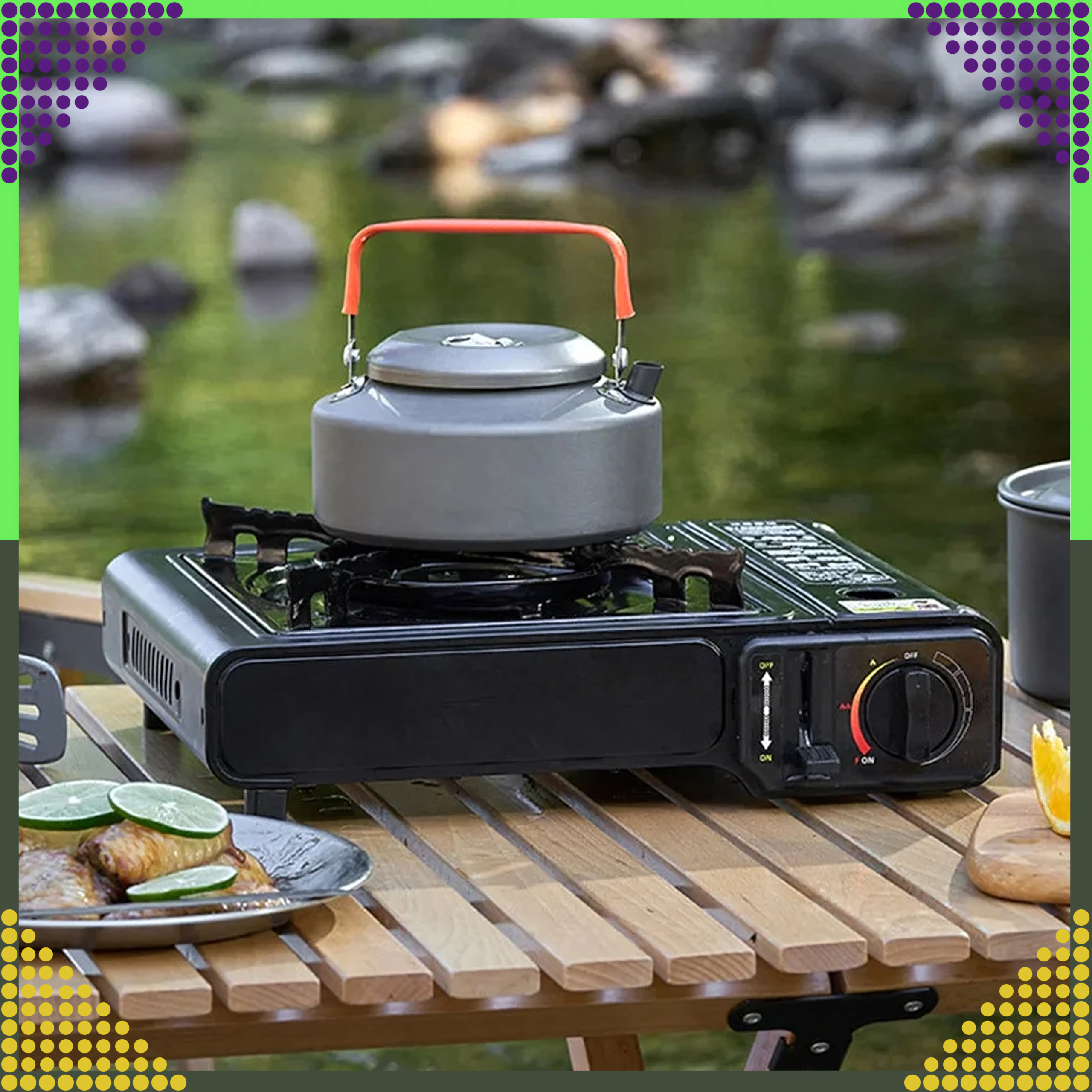 Kuchenka Turystyczna Gazowa Polowa Przenośna na Kartusze 2w1 w Walizce - obrazek 11