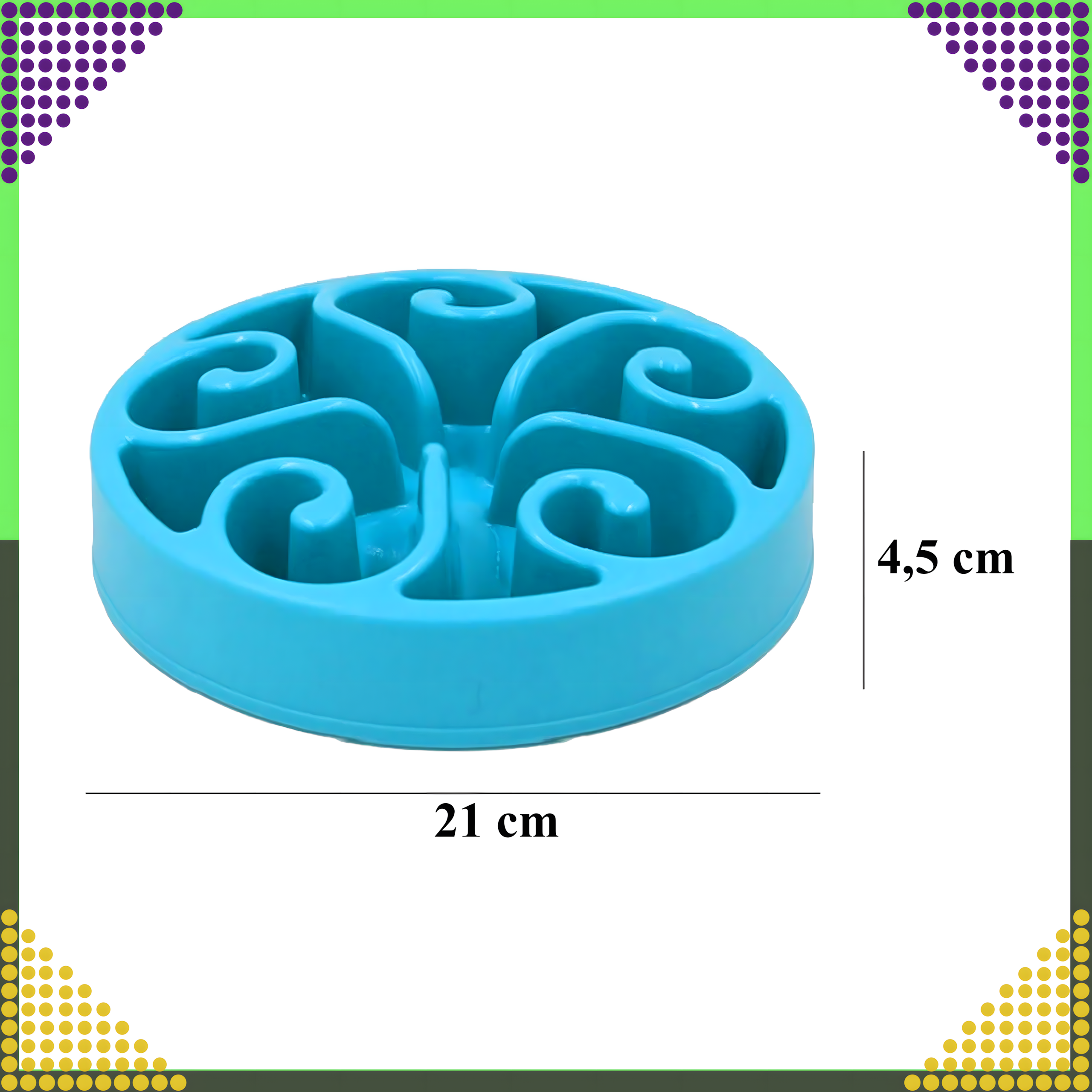 Miska Spowalniająca Jedzenie dla Psa Kota Zwierząt Duża z Przegrodami - obrazek 4