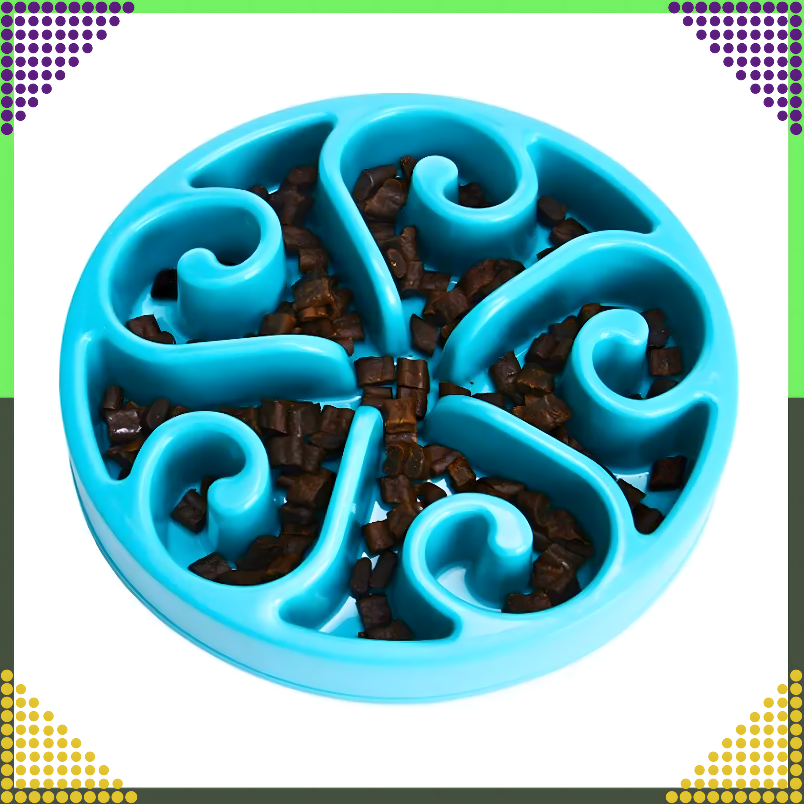 Miska Spowalniająca Jedzenie dla Psa Kota Zwierząt Duża z Przegrodami - obrazek 6