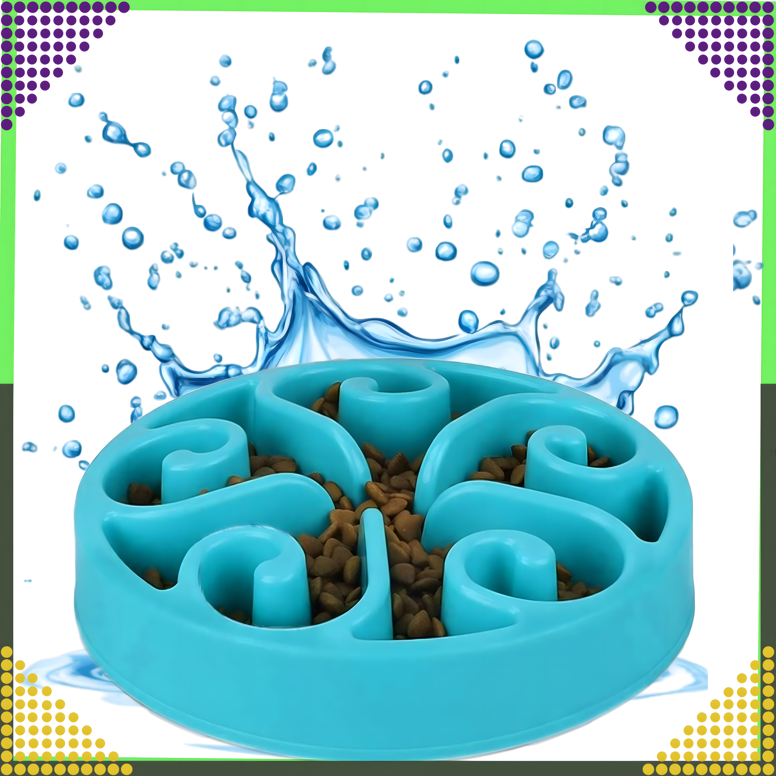 Miska Spowalniająca Jedzenie dla Psa Kota Zwierząt Duża z Przegrodami - obrazek 8