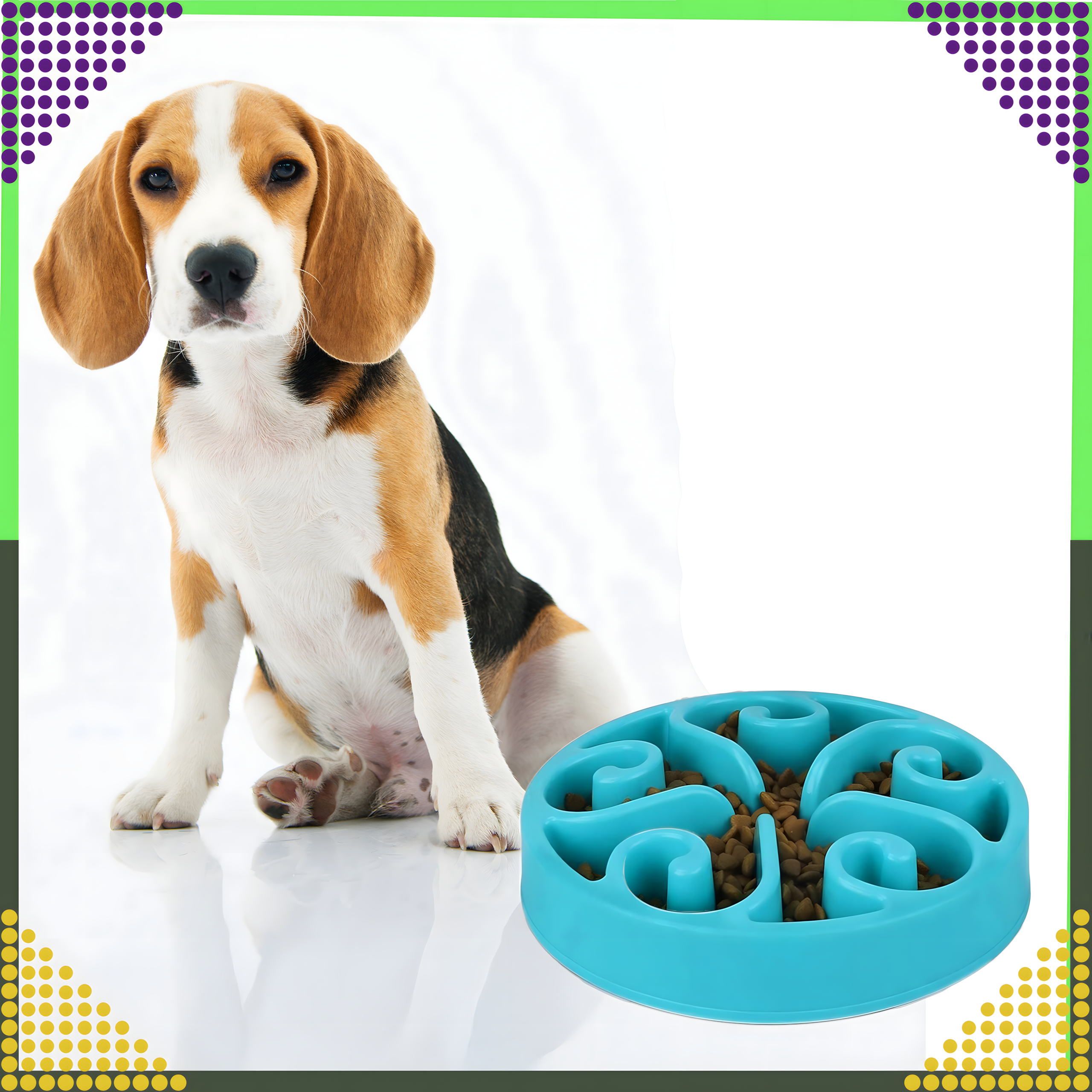 Miska Spowalniająca Jedzenie dla Psa Kota Zwierząt Duża z Przegrodami - obrazek 9