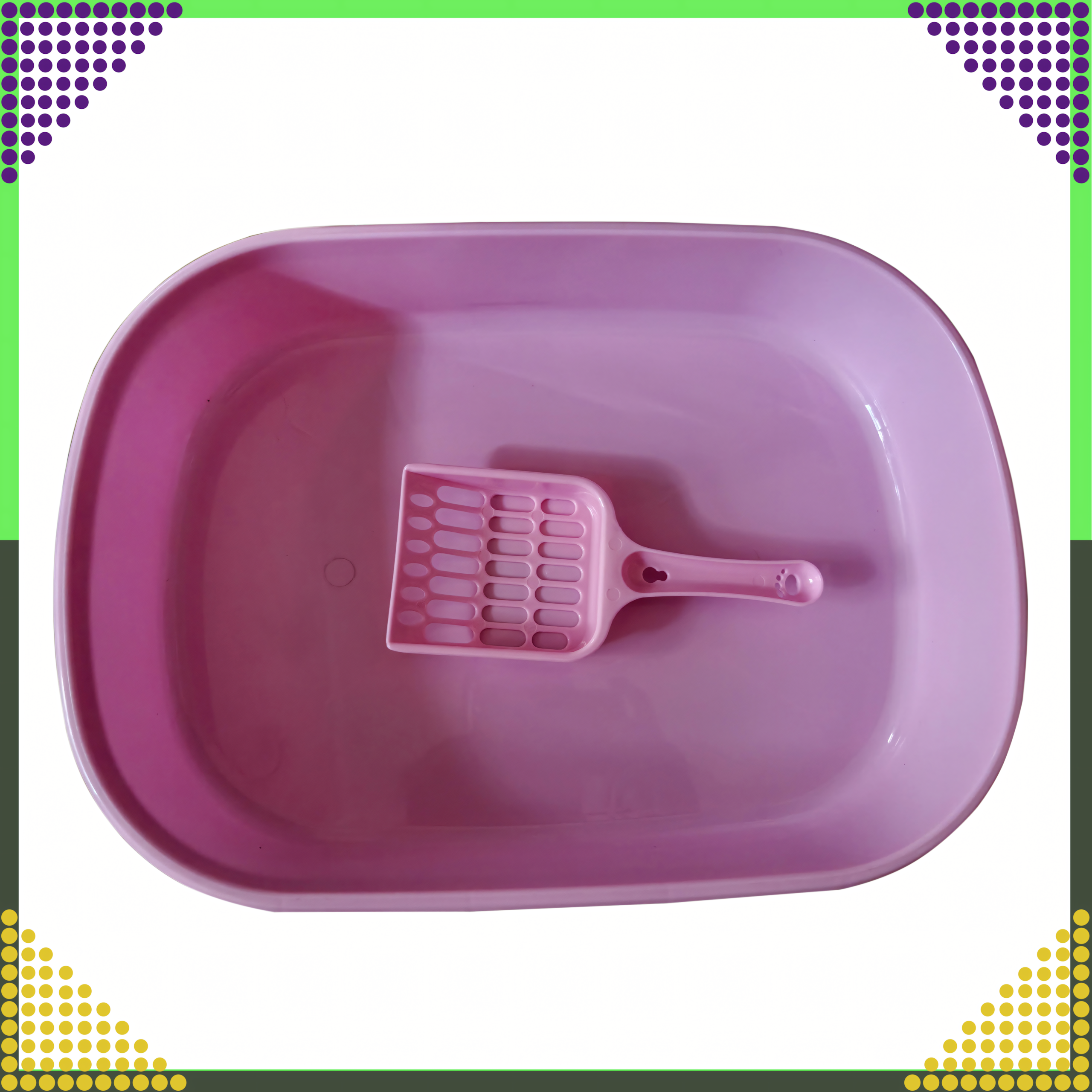 Kuweta dla Kota Kotów Kociąt z Łopatką Toaleta na Żwirek Otwarta Prosta