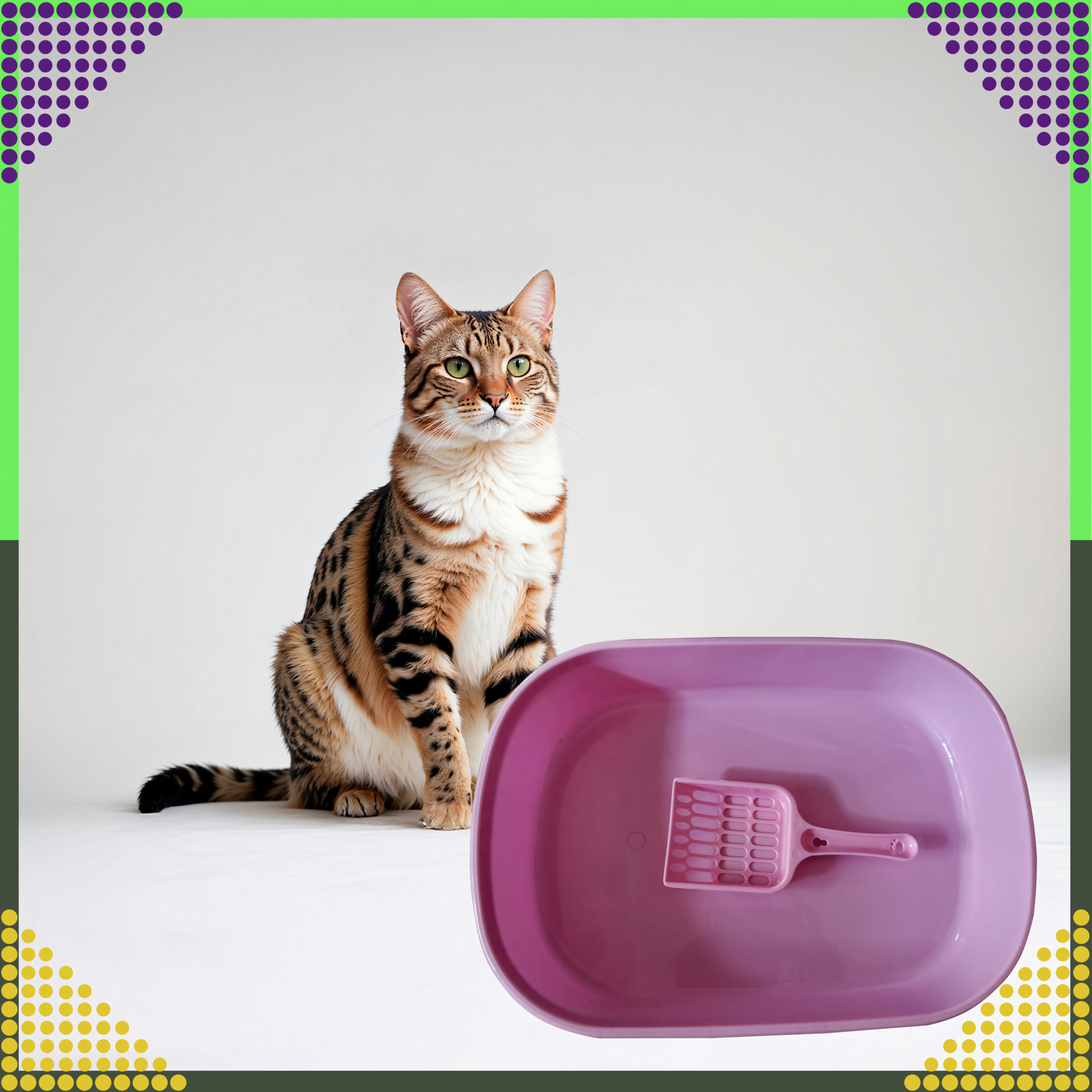 Kuweta dla Kota Kotów Kociąt z Łopatką Toaleta na Żwirek Otwarta Prosta - obrazek 6