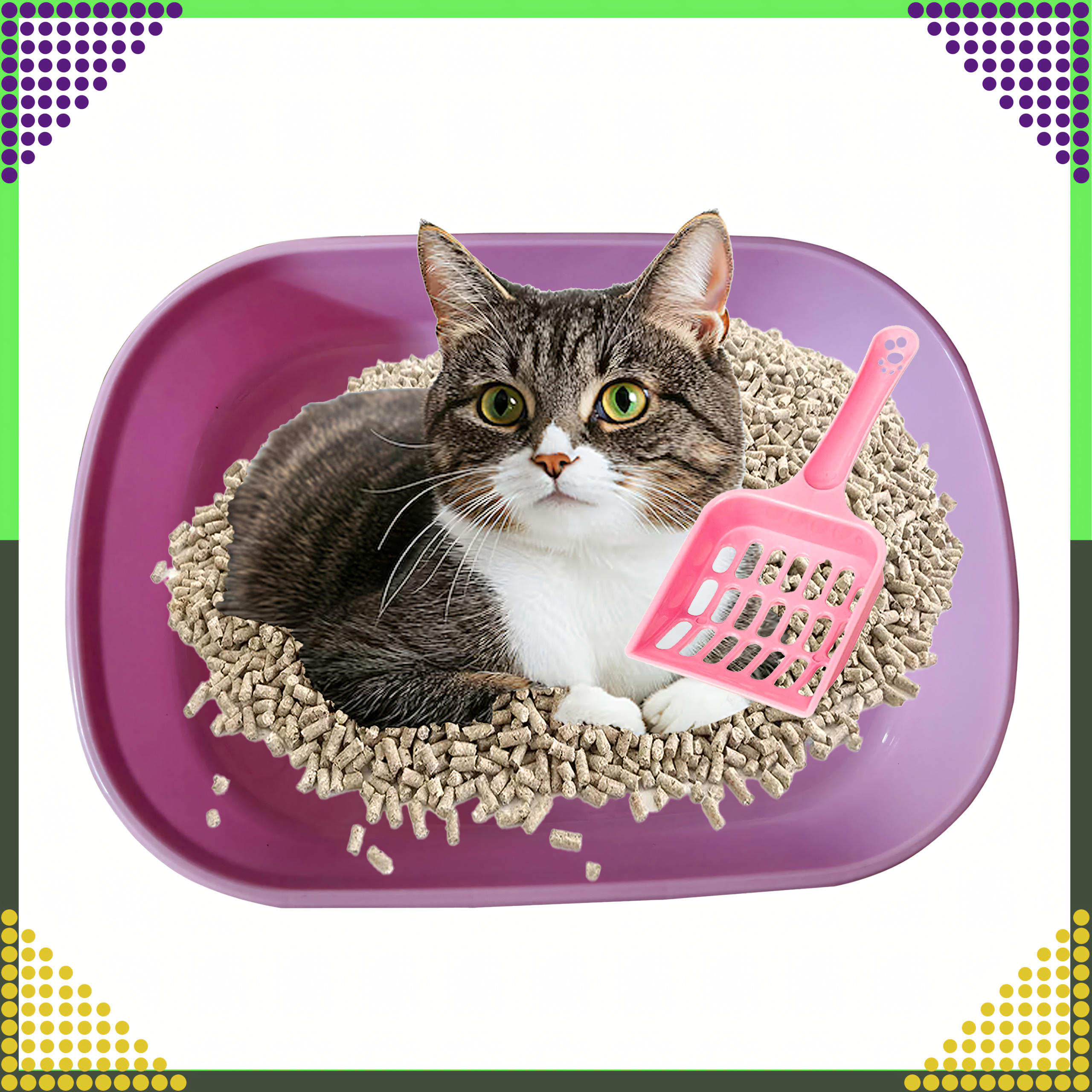 Kuweta dla Kota Kotów Kociąt z Łopatką Toaleta na Żwirek Otwarta Prosta - obrazek 10