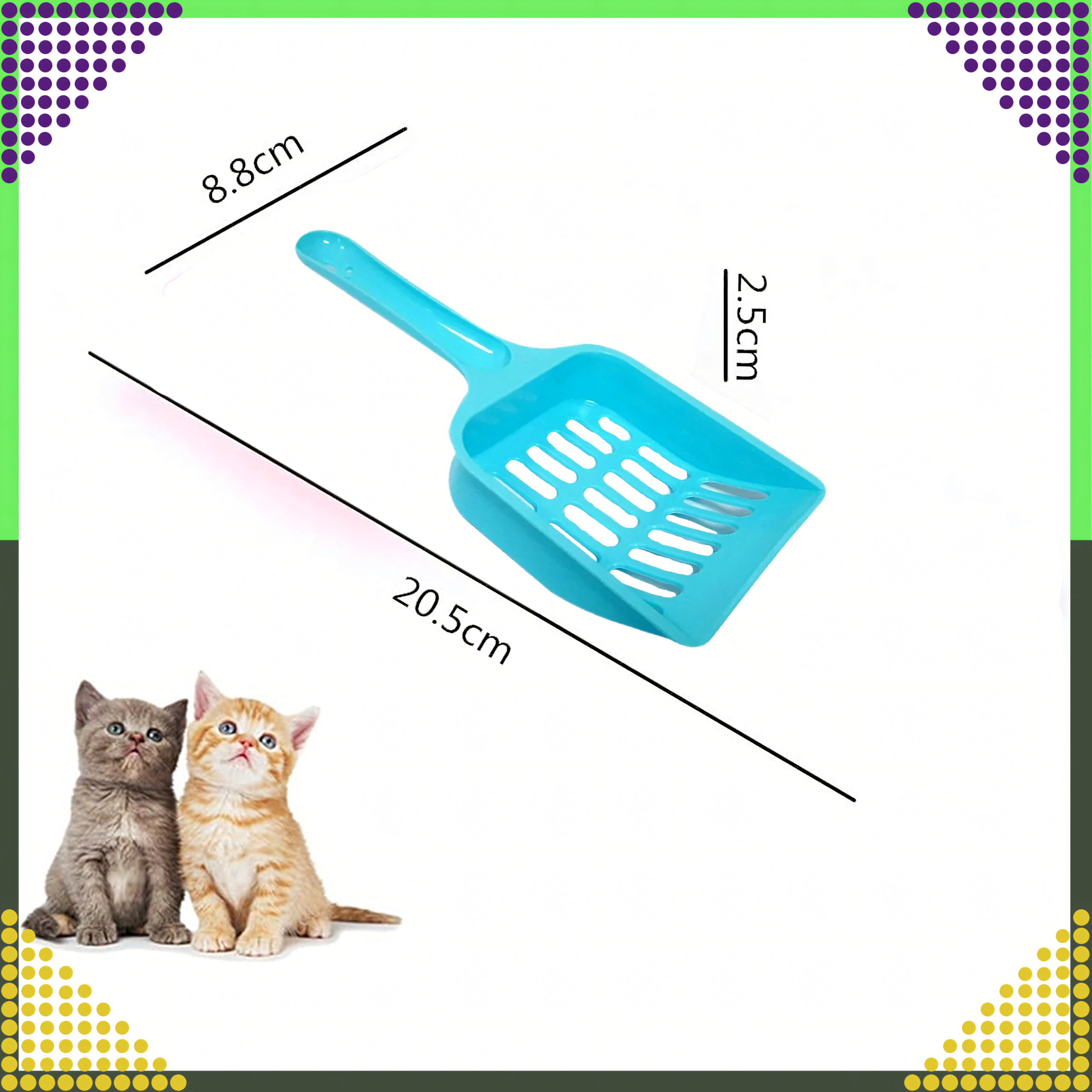 Kuweta dla Kota Kotów Kociąt z Łopatką Toaleta na Żwirek Otwarta Duża - obrazek 5