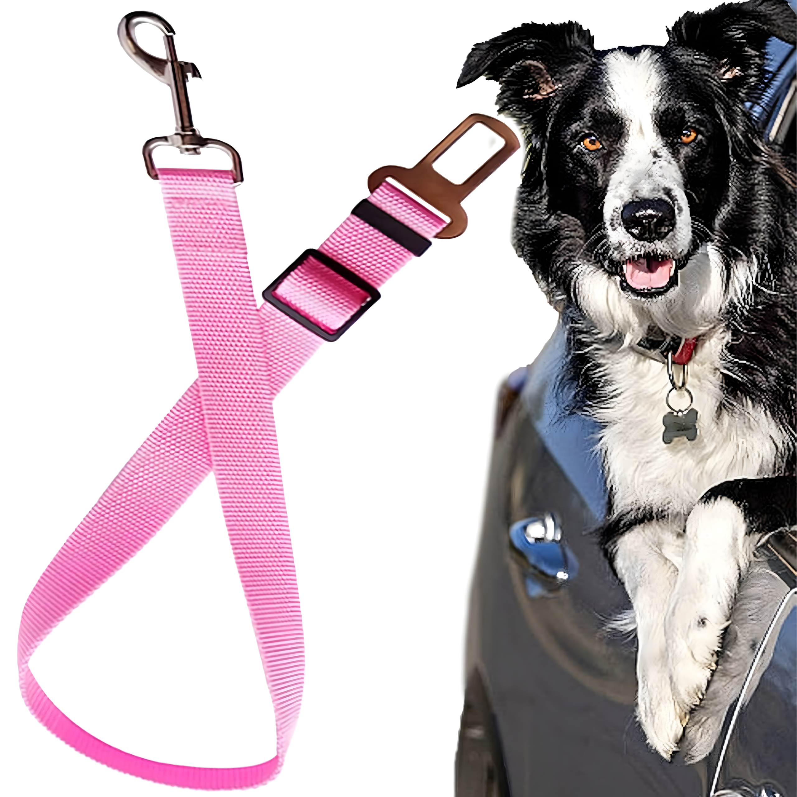 Pas Bezpieczeństwa dla Psa Kota do Samochodu Smycz Regulowana do Auta - obrazek 10