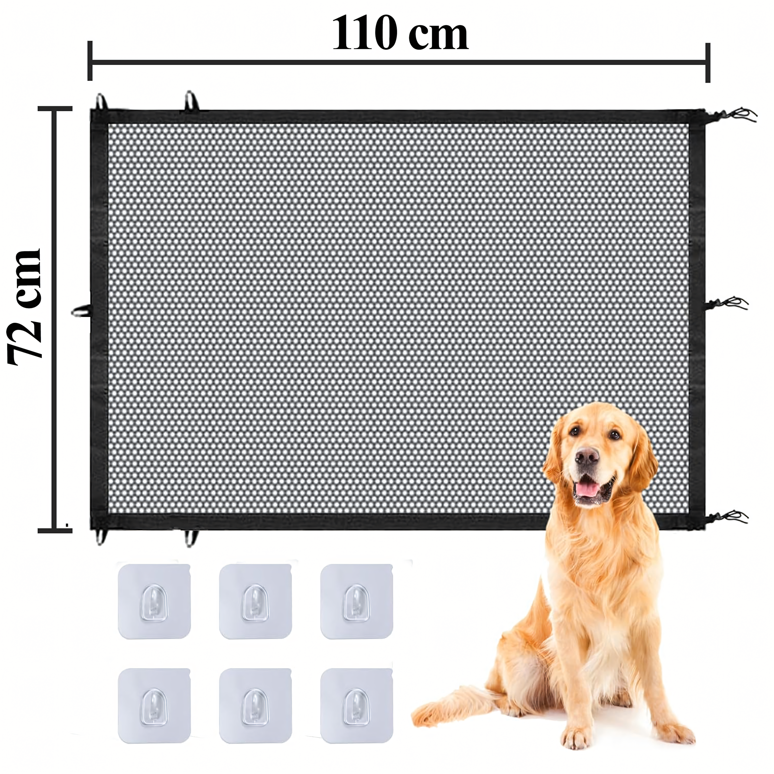 Siatka Bramka Barierka Zabezpieczająca Drzwi Schody dla Psa Kota 110x72cm - obrazek 5